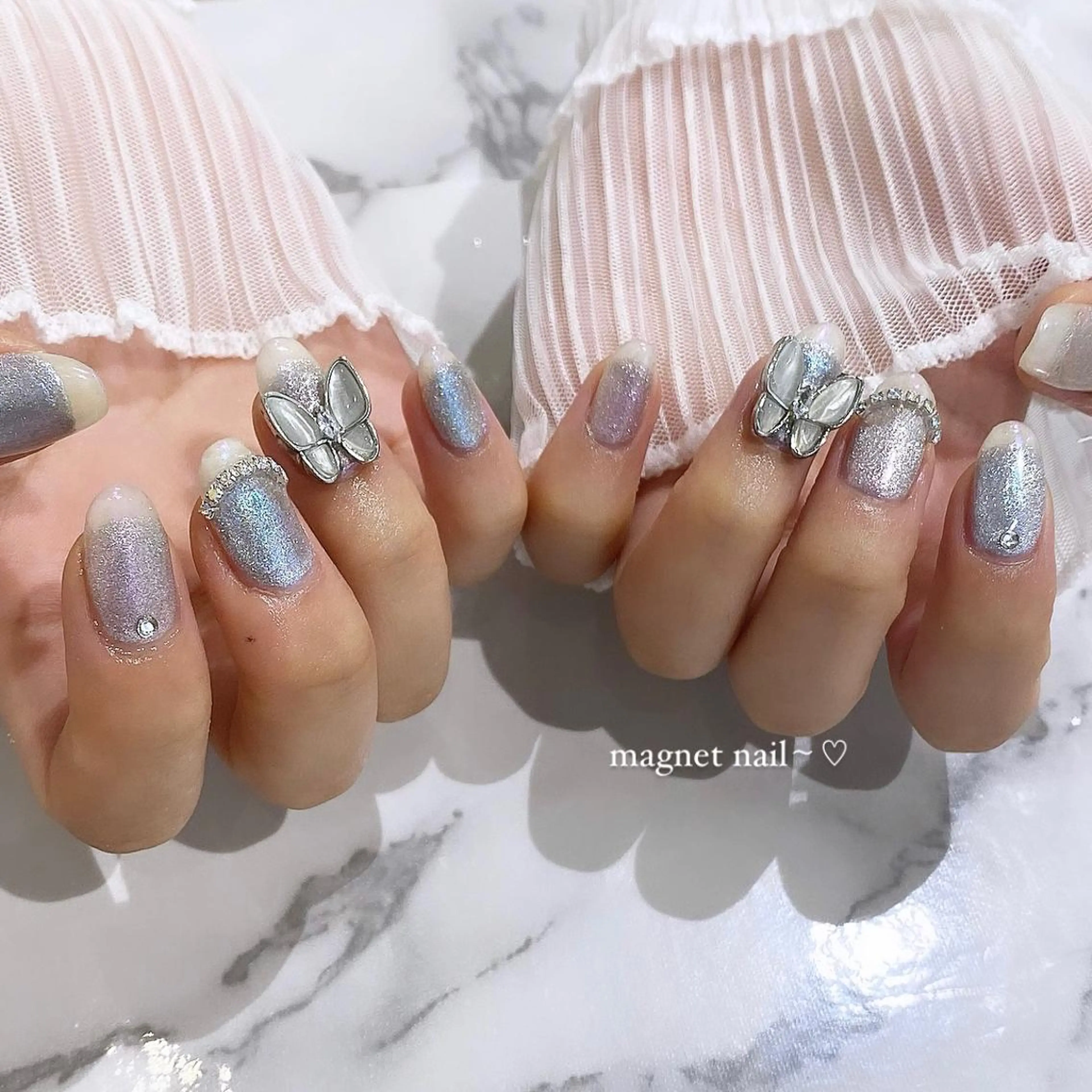 ネイル 韓国ネイル PLATINUM   DOLL【プラチナムドール】所属・ひろこ eyelist🎀のマツエク・マツパデザイン