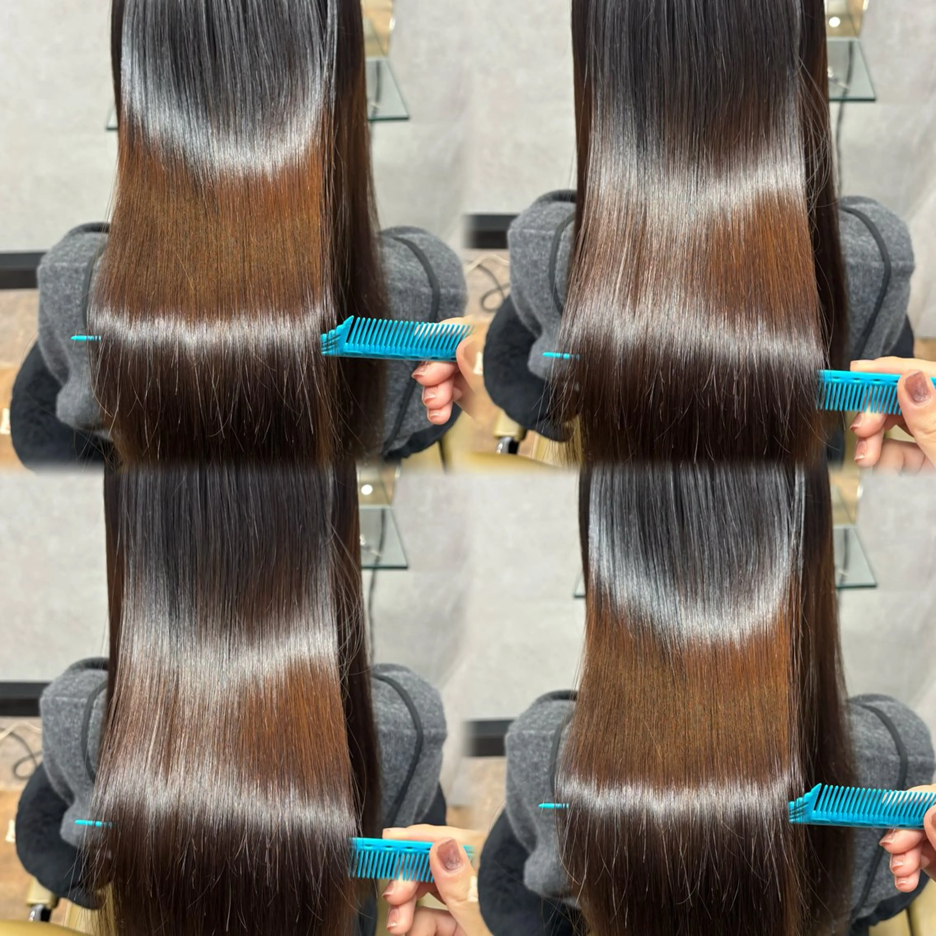 ロング カット 縮毛矯正 トリートメント 髪質改善ストレート /暖色カラー🎀🪞のヘアスタイル