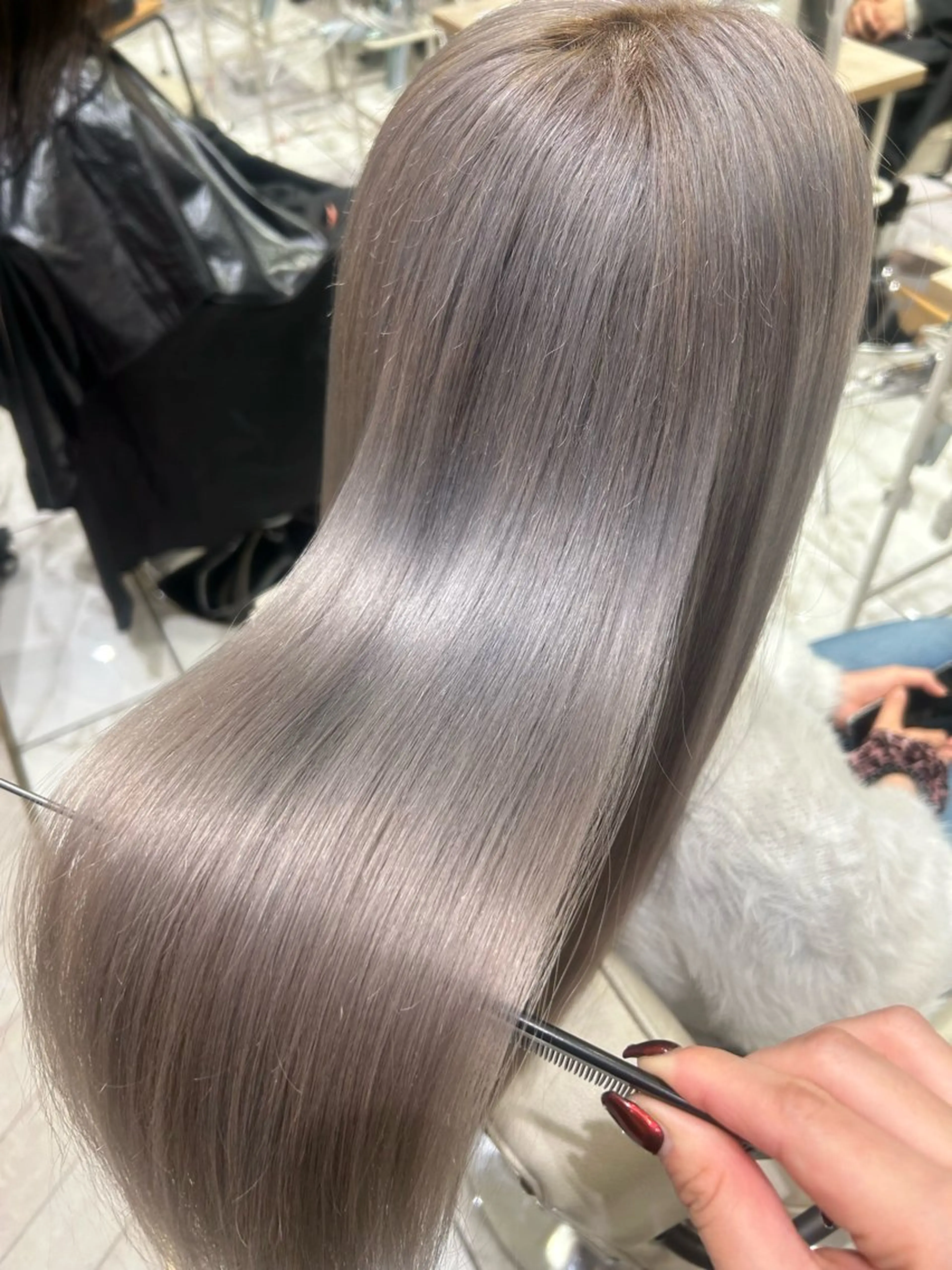 ロング ヘアカラー トリートメント 🇰🇷韓国スタイル /束間まつげ🎀ミキのヘアスタイル