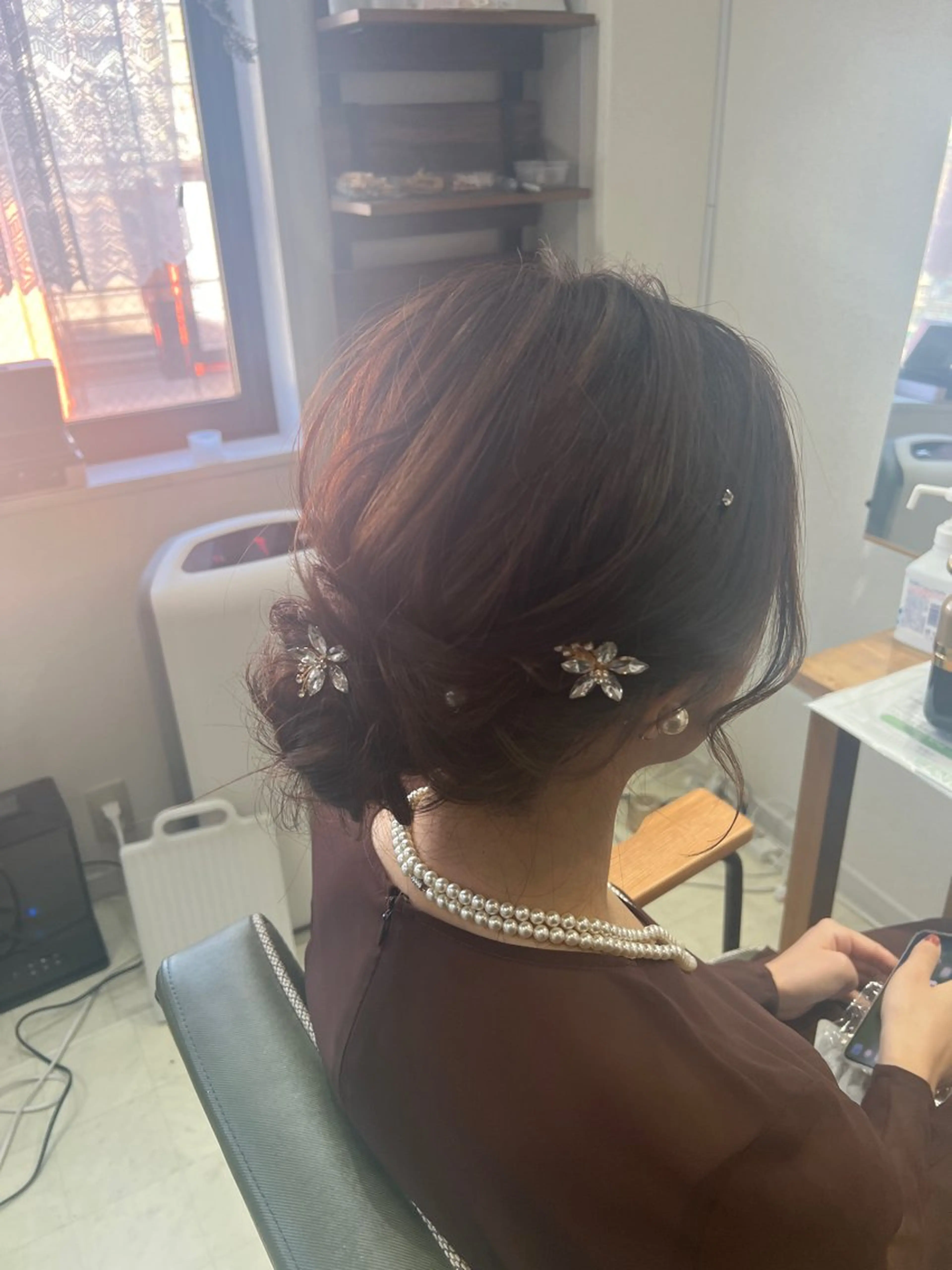 ロング お団子ヘア 山室 敬義のヘアスタイル