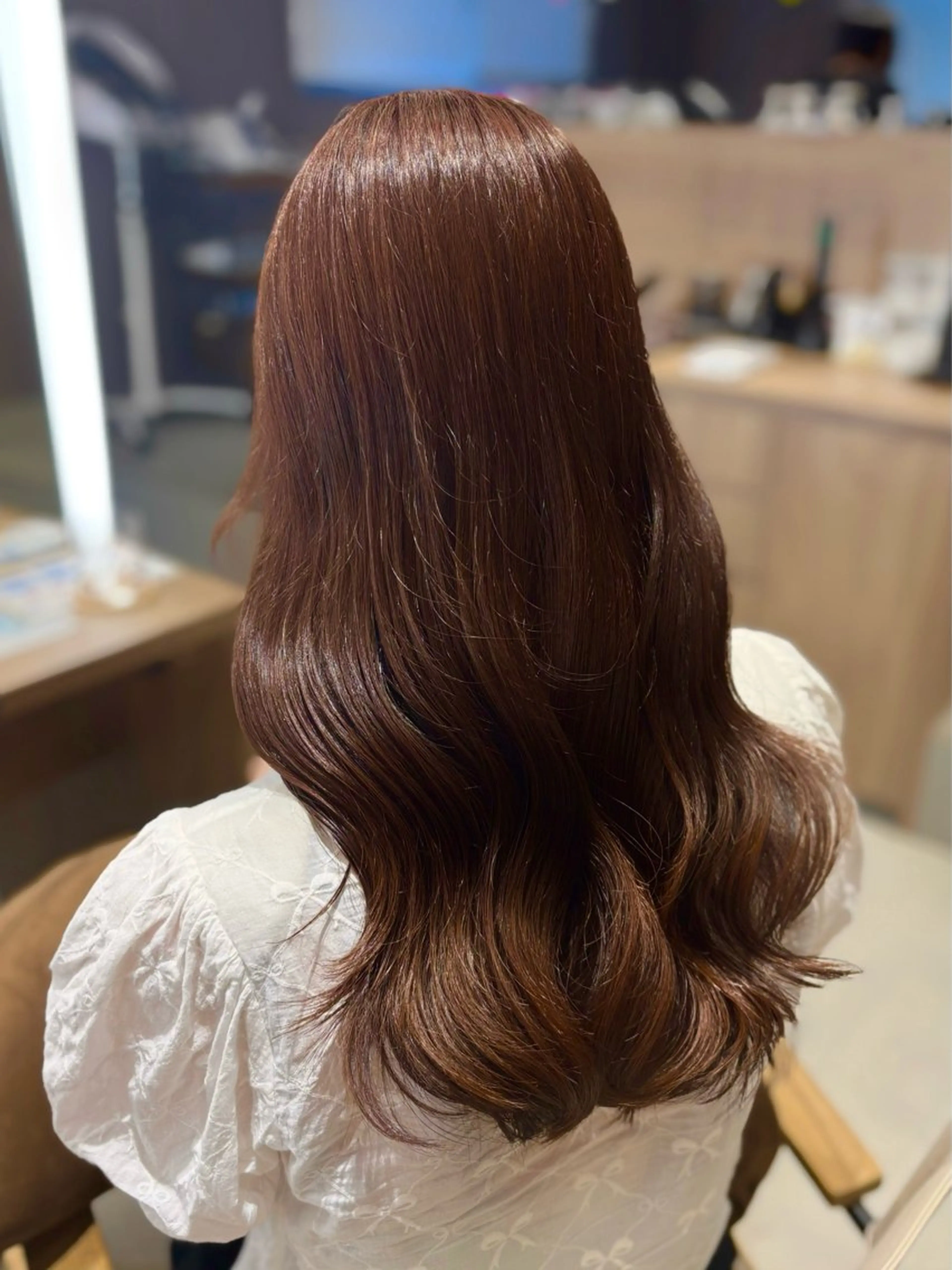 ロング カラー ブラウンカラー オレンジ オレンジブラウン カット ヘアカラー ボブ/レイヤー/暖色 カラー/dai🌿のヘアスタイル