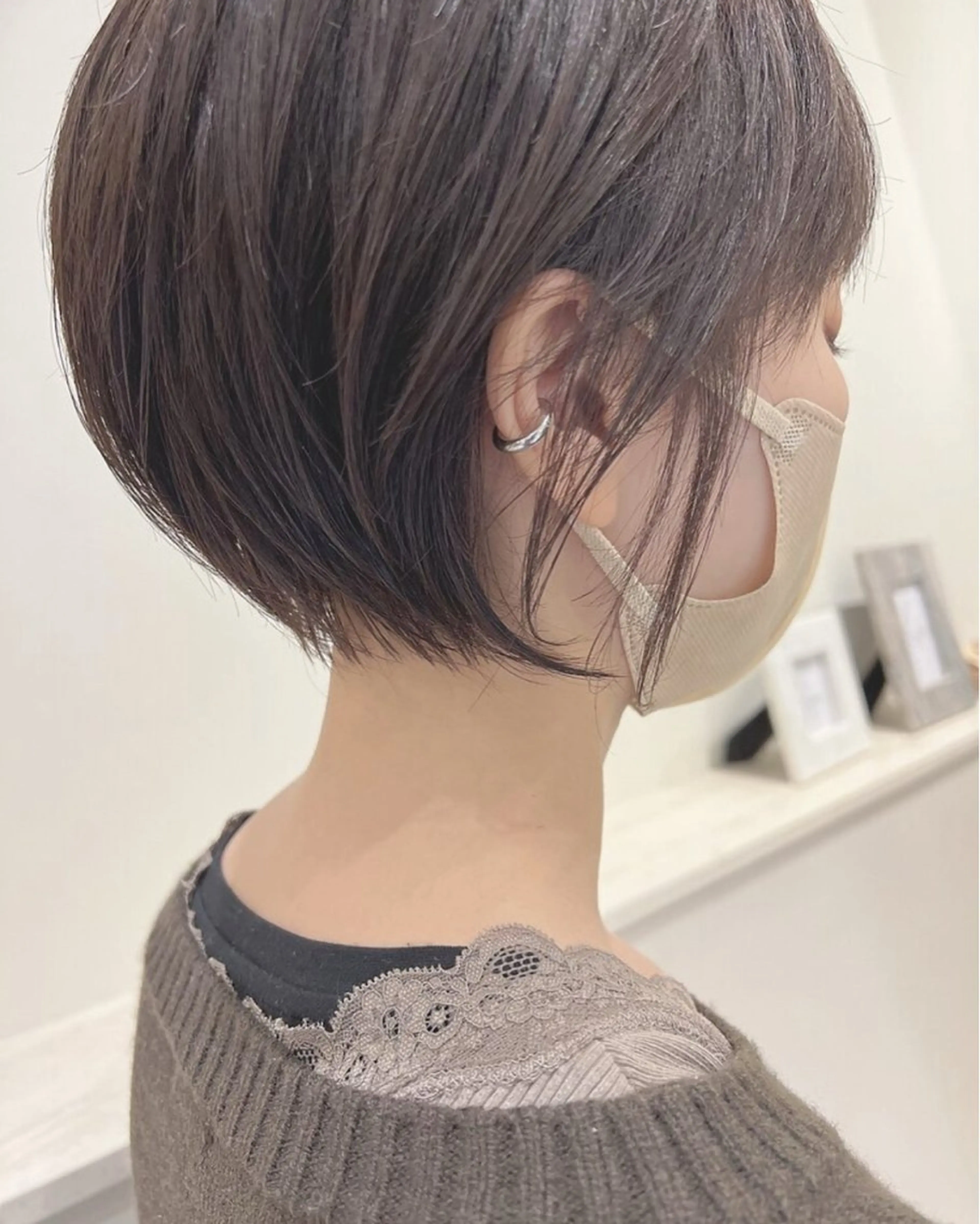 ショート 似合わせカット ショートヘア 丸みショート🌙 タッセルボブ/井上翔のヘアスタイル
