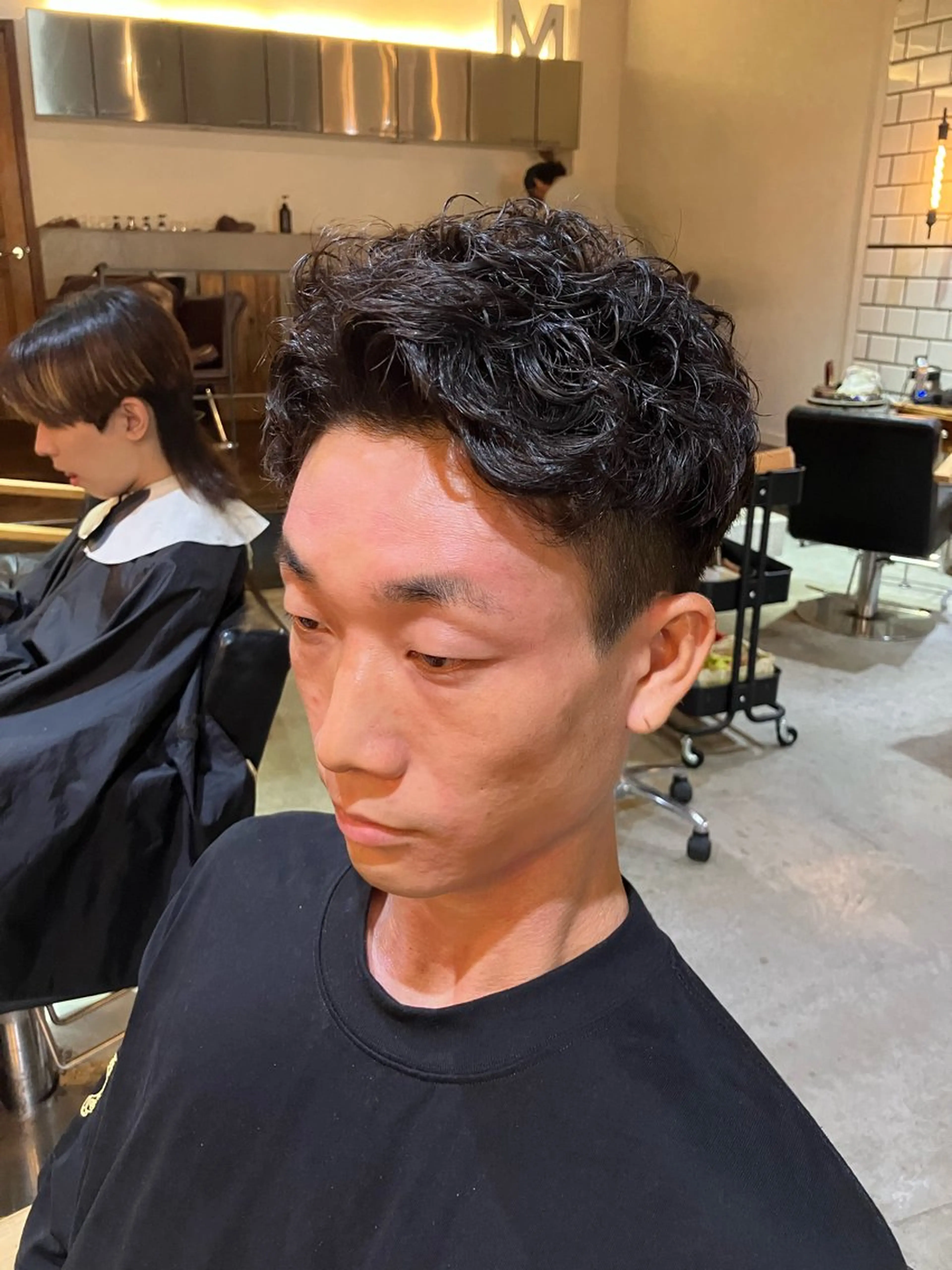 ショート メンズ パーマ MANON BY  H所属・Watarai Yuukiのヘアスタイル