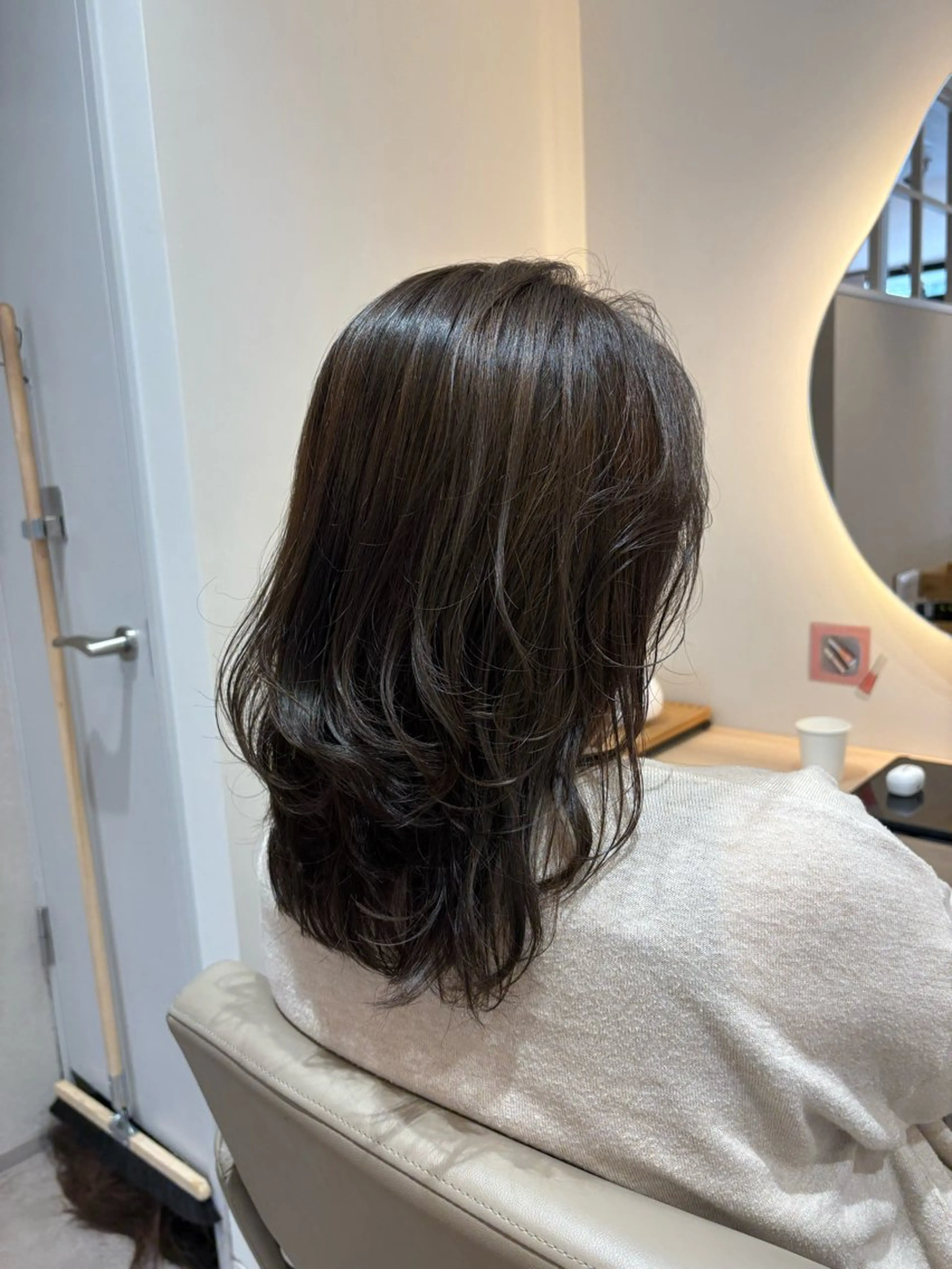 セミロング カラー ヘアカラー レイヤー/透明感/髪 質改善/メンズ/佐藤のヘアスタイル