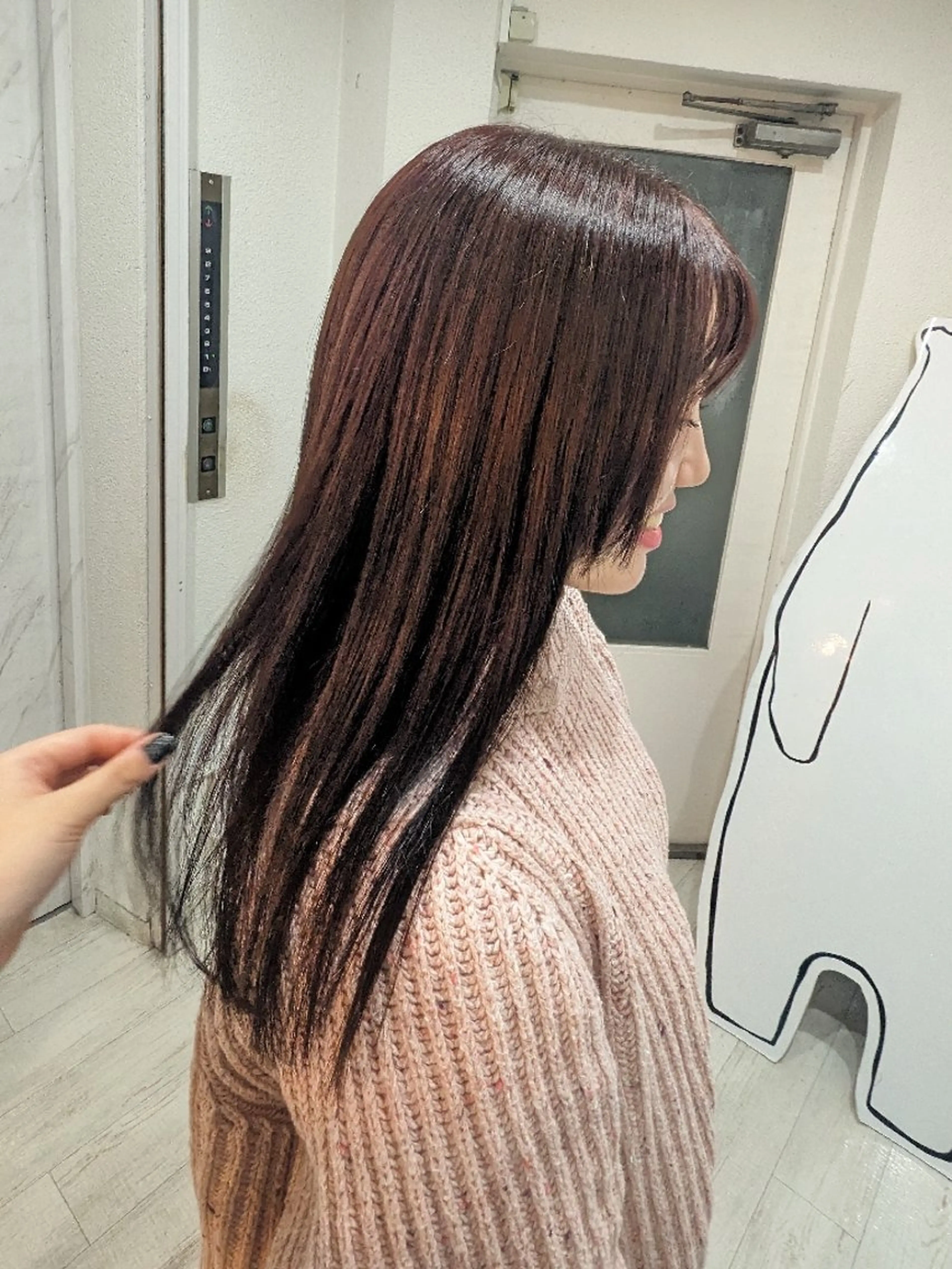 ロング カラー ピンクカラー トリートメント 🩶MIYU🩶 うるつやカラー୨୧のヘアスタイル