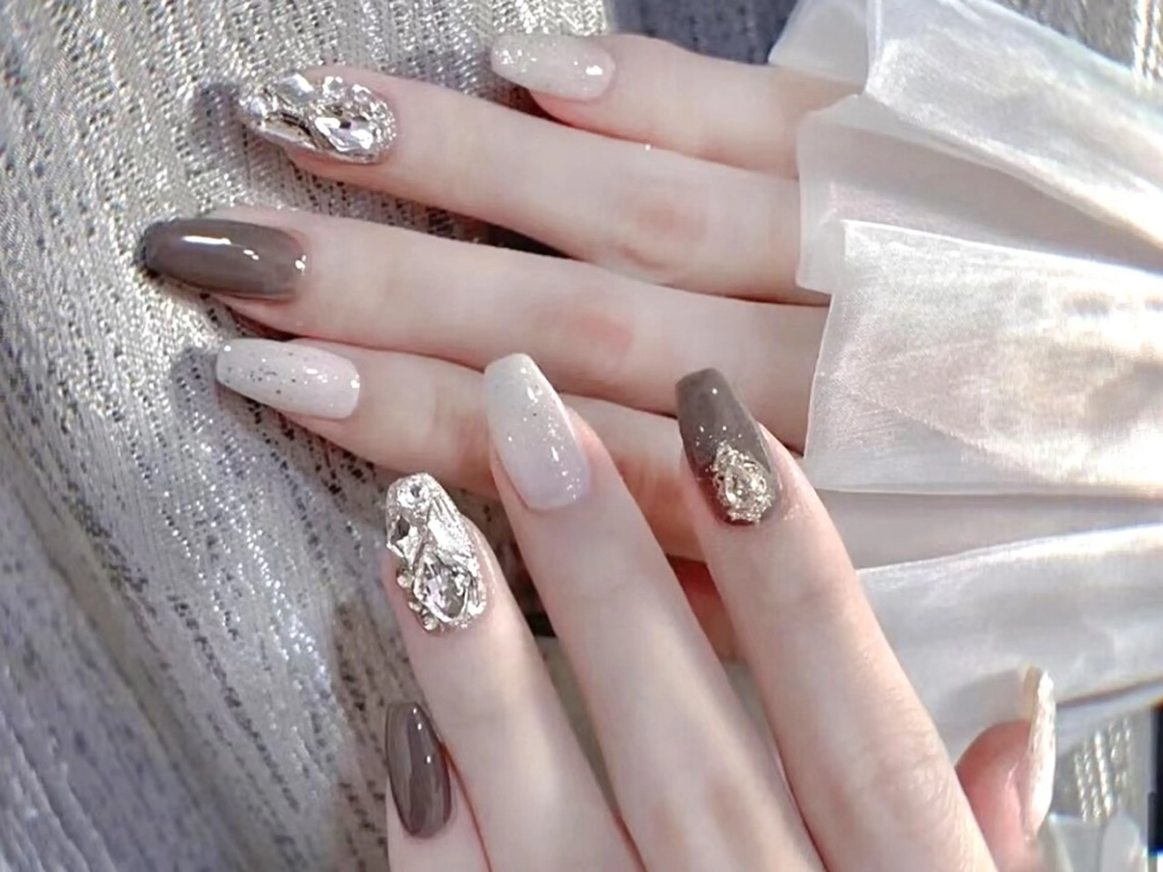 ネイル アートネイル ジェルネイル ソフトジェル ツイードネイル Rili nail  eyelash所属・Rili Nailのネイルデザイン
