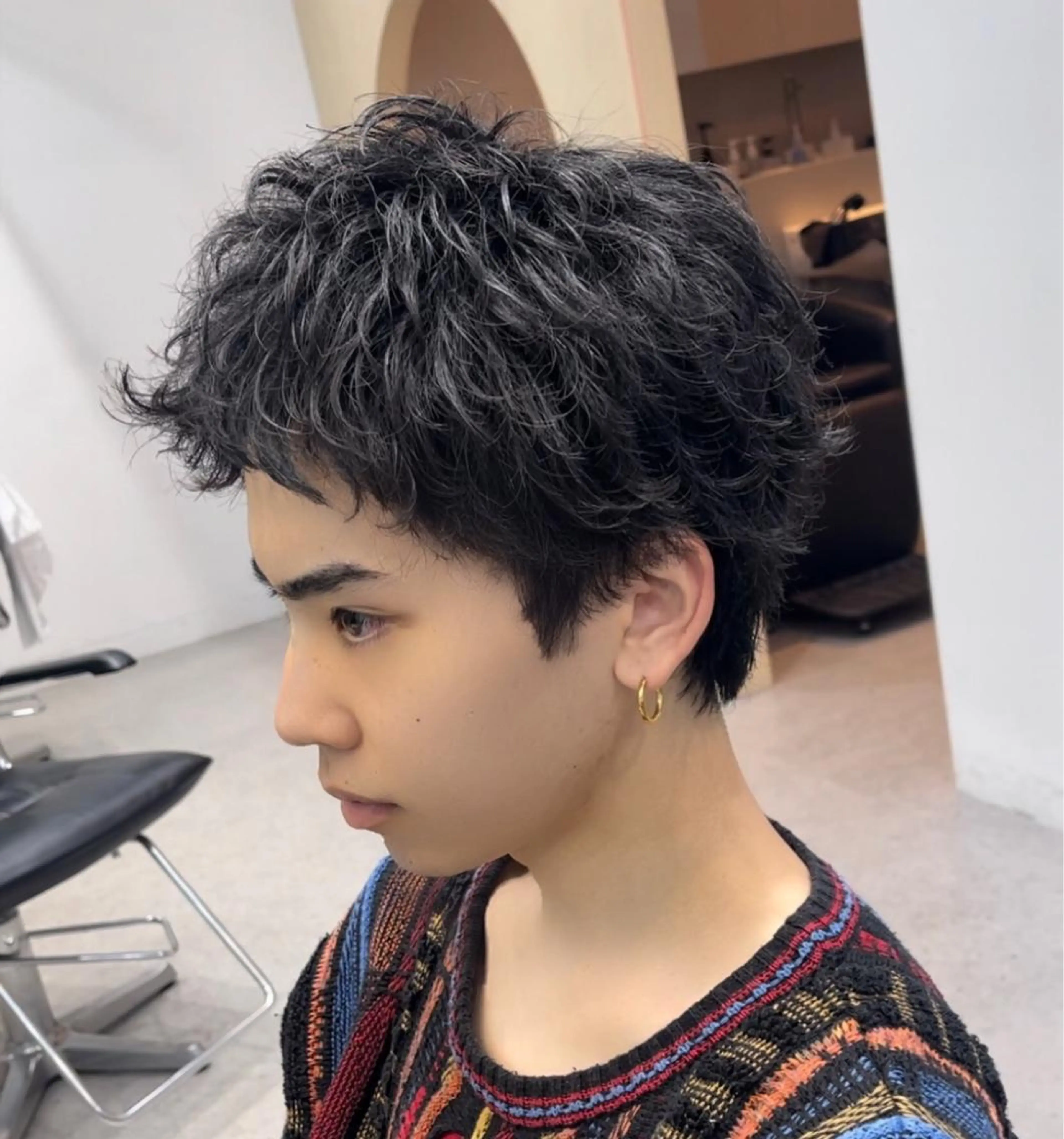 ショート パーマ メンズ メンズパーマ スペインカール スパイキーショート ツイストスパイラルパーマ 波巻きパーマ 松下 友希 【fifth】のヘアスタイル