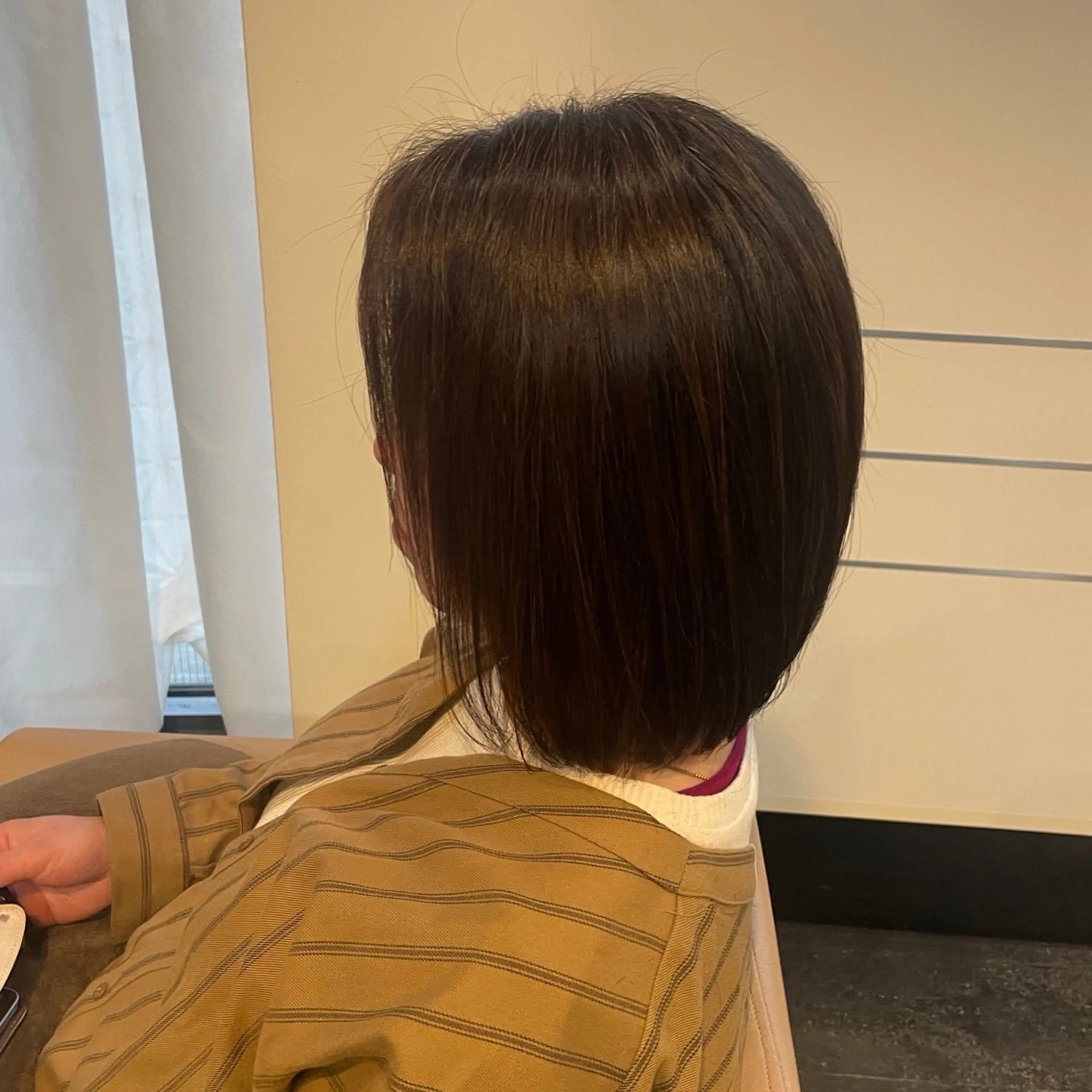 ミディアム ボブ ✨ケアブリーチカラー ✨️透明感カラーのヘアスタイル