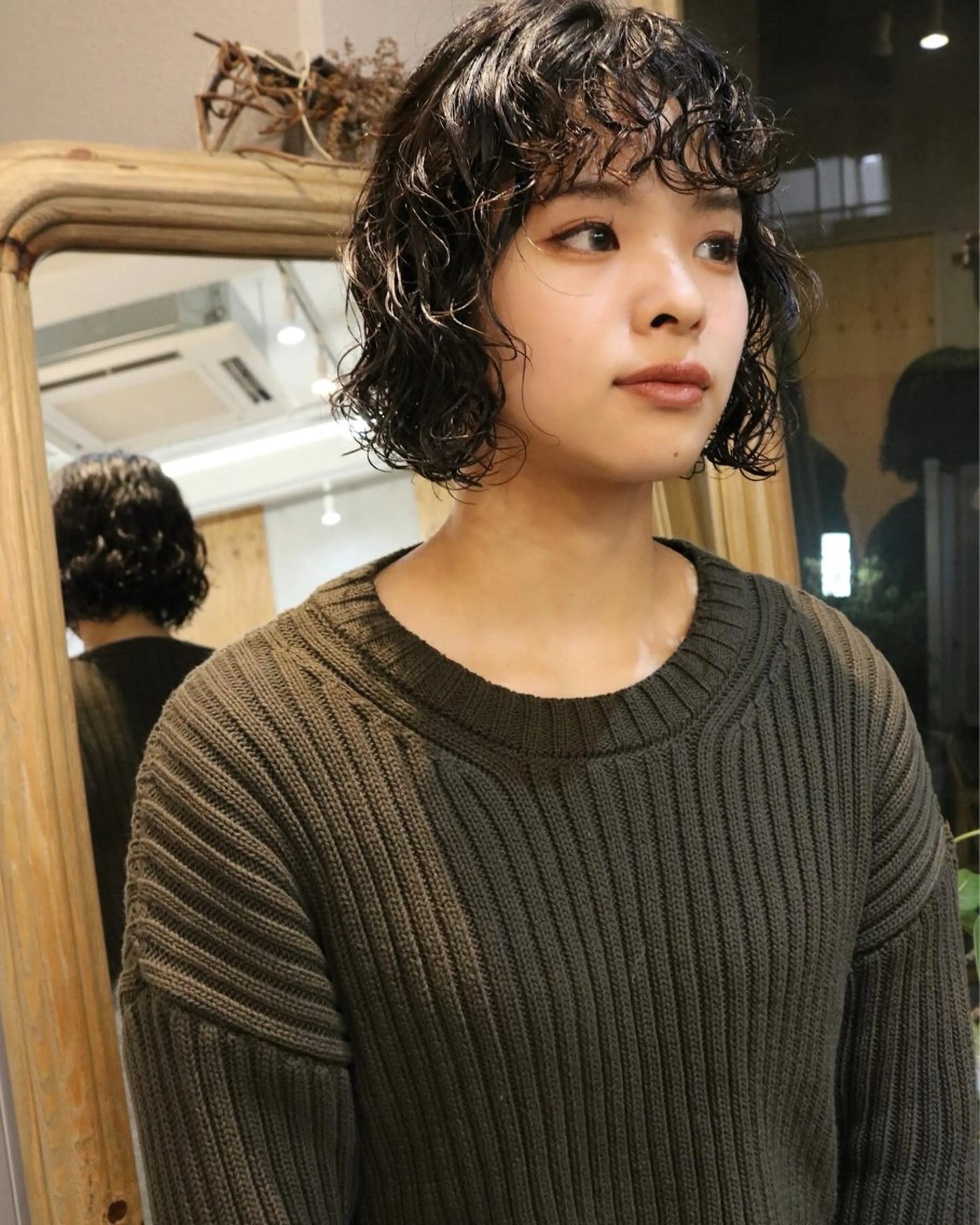 ショート パーマ カット パーマ トリートメント 松村 澪里のヘアスタイル