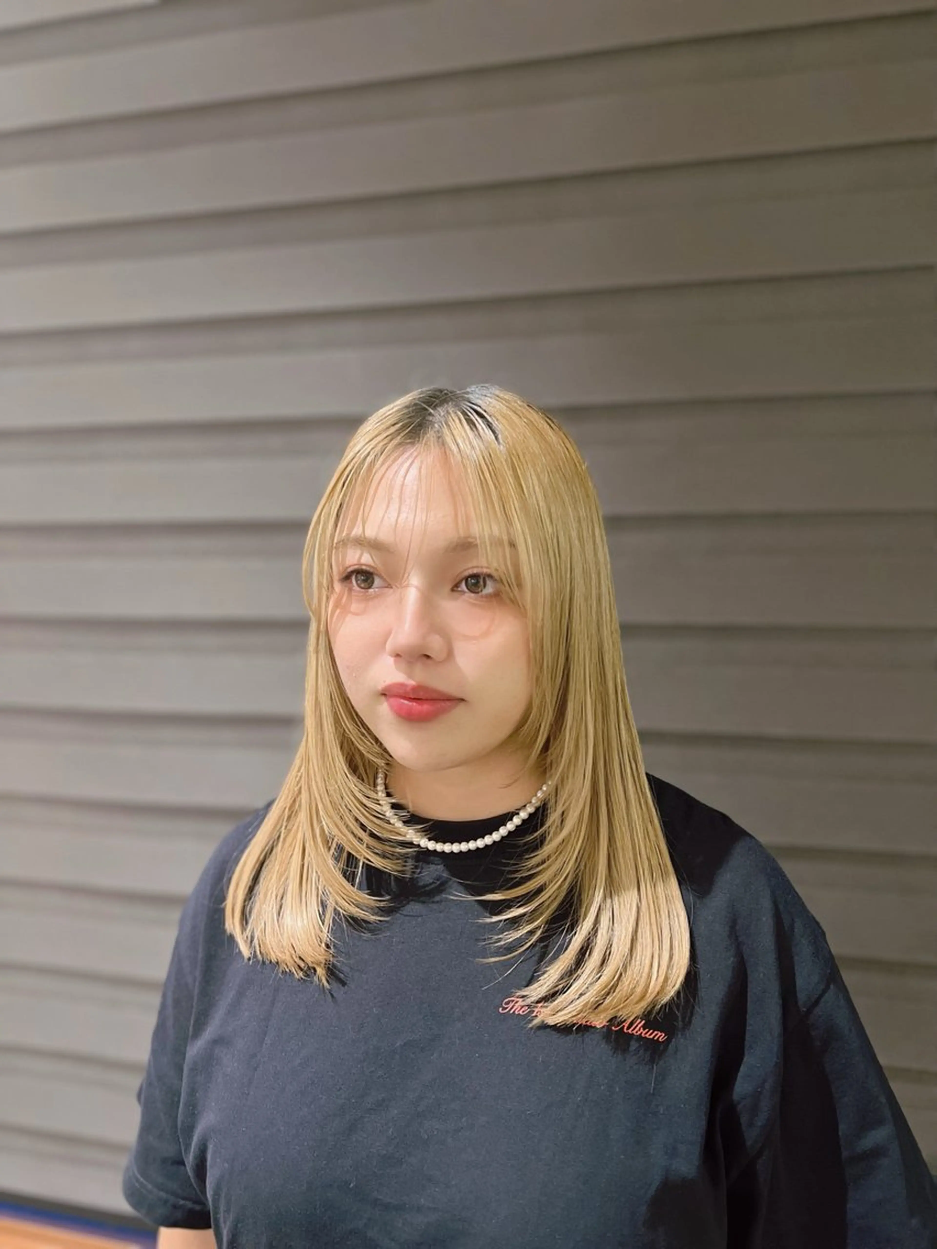 セミロング 顔まわりレイヤー レイヤーカット shampoo hair salon所属・shampoo ryukaのヘアスタイル