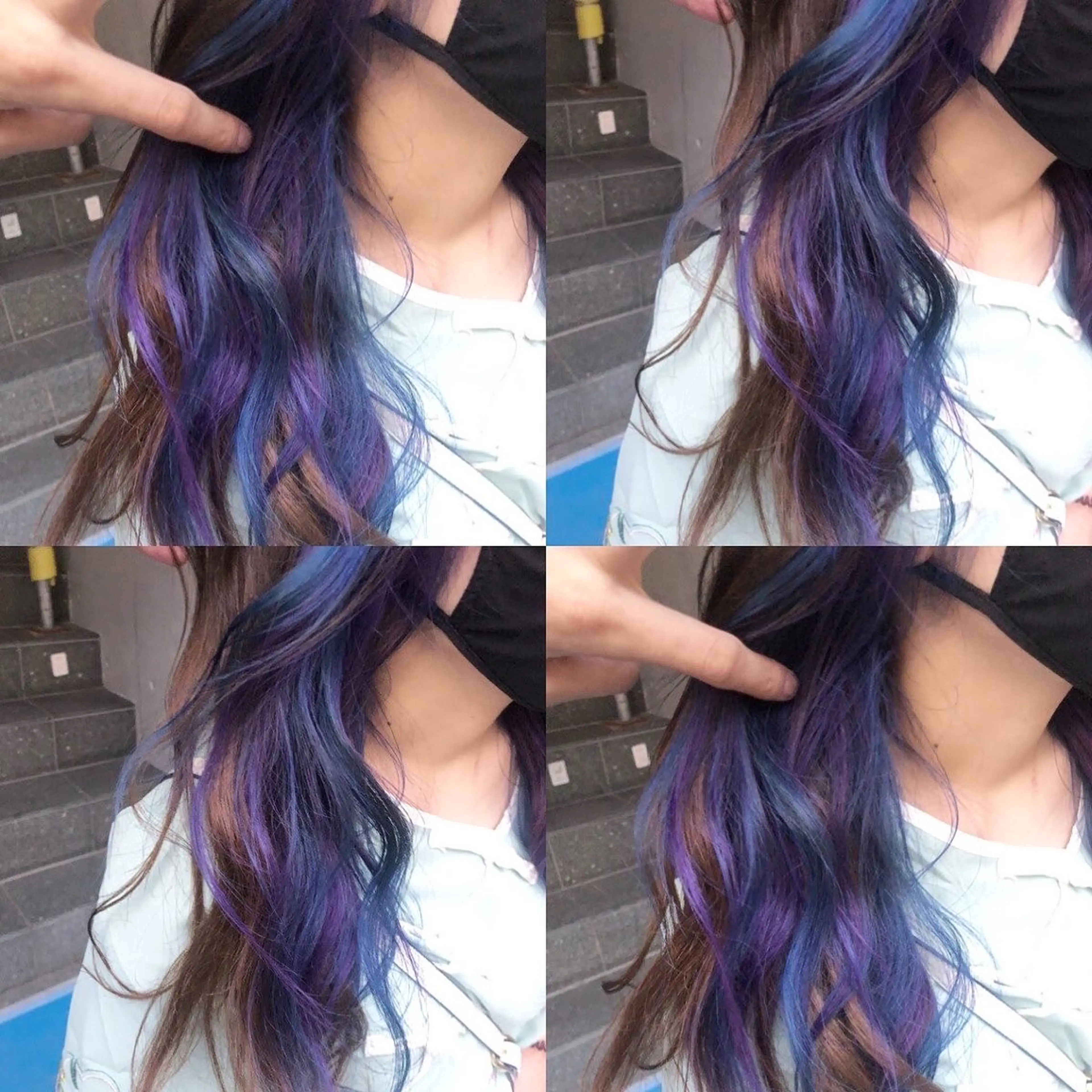 セミロング カラー ブリーチ イヤリングカラー インナーカラー ユニコーンカラー カット ヘアカラー トリートメント 原宿サロン代表 デザインカラー伊藤卓のヘアスタイル