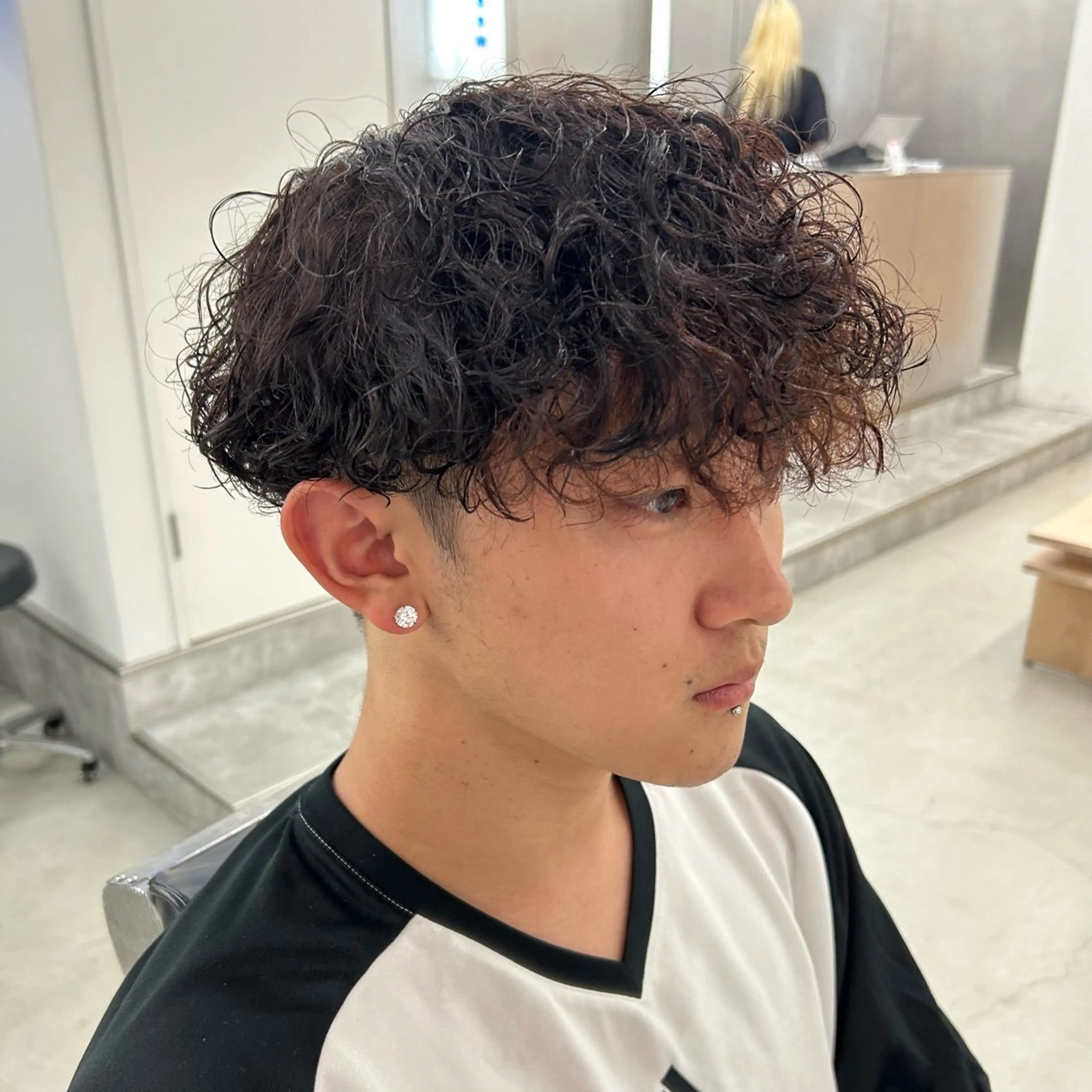 パーマ メンズ カット パーマ 安達 脩人のヘアスタイル