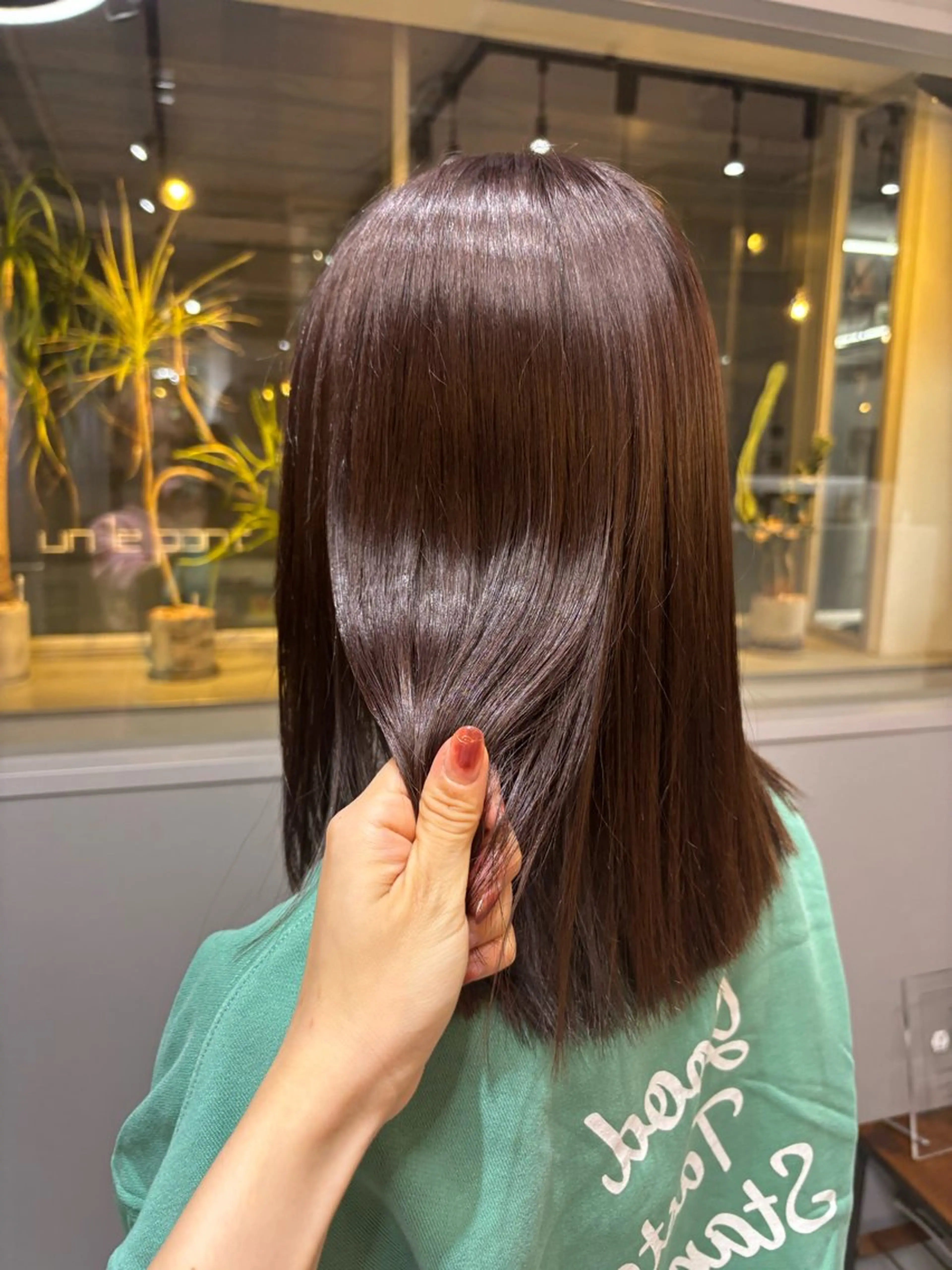 セミロング カラー ブラウンカラー ピンクカラー ピンクブラウン トリートメント ヘアカラー トリートメント きよはらちさき🍑 柔らかカラー🌱🫧のヘアスタイル