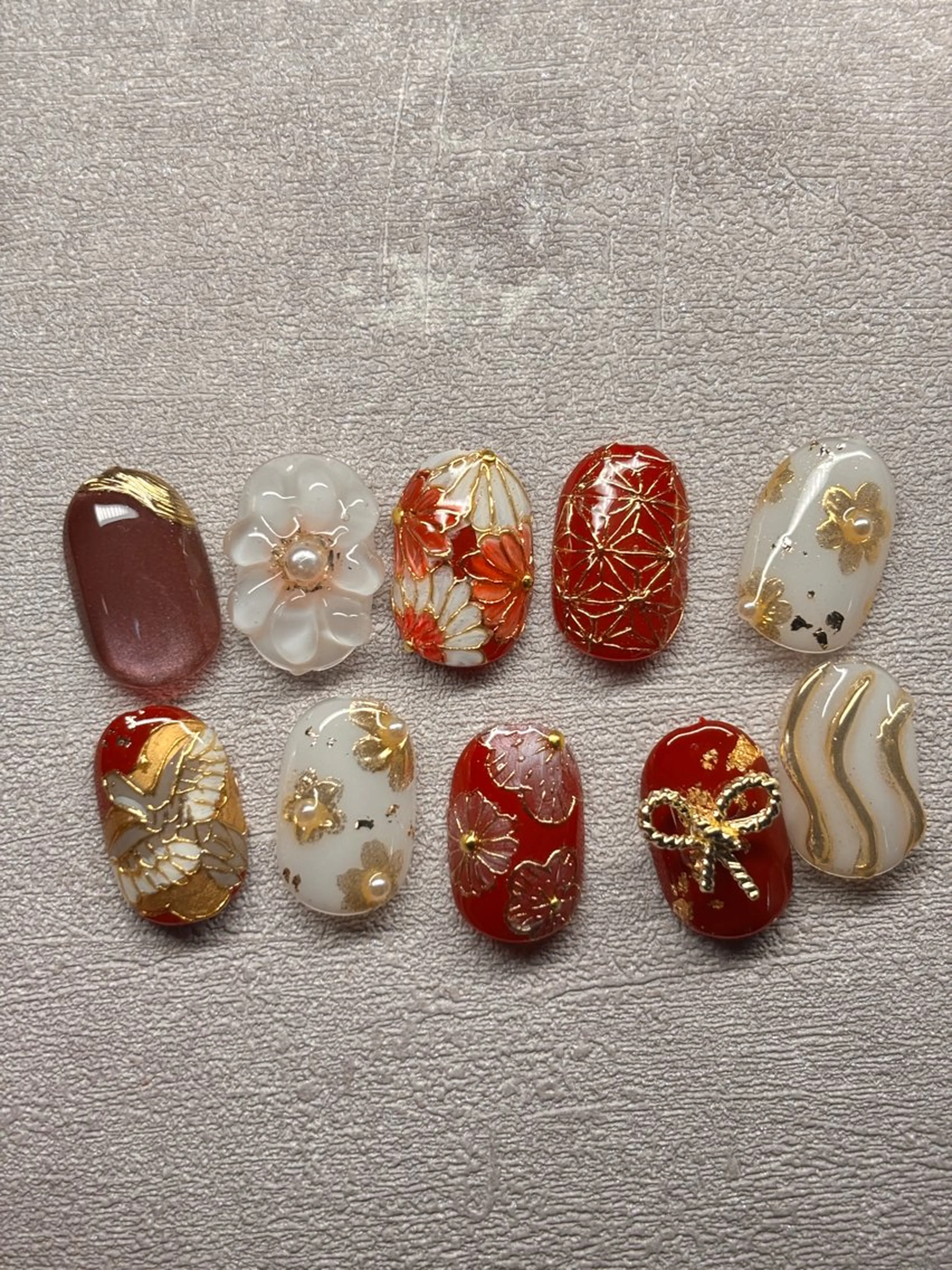 ネイル 成人式 ハンドネイル 徳山 里美のネイルデザイン