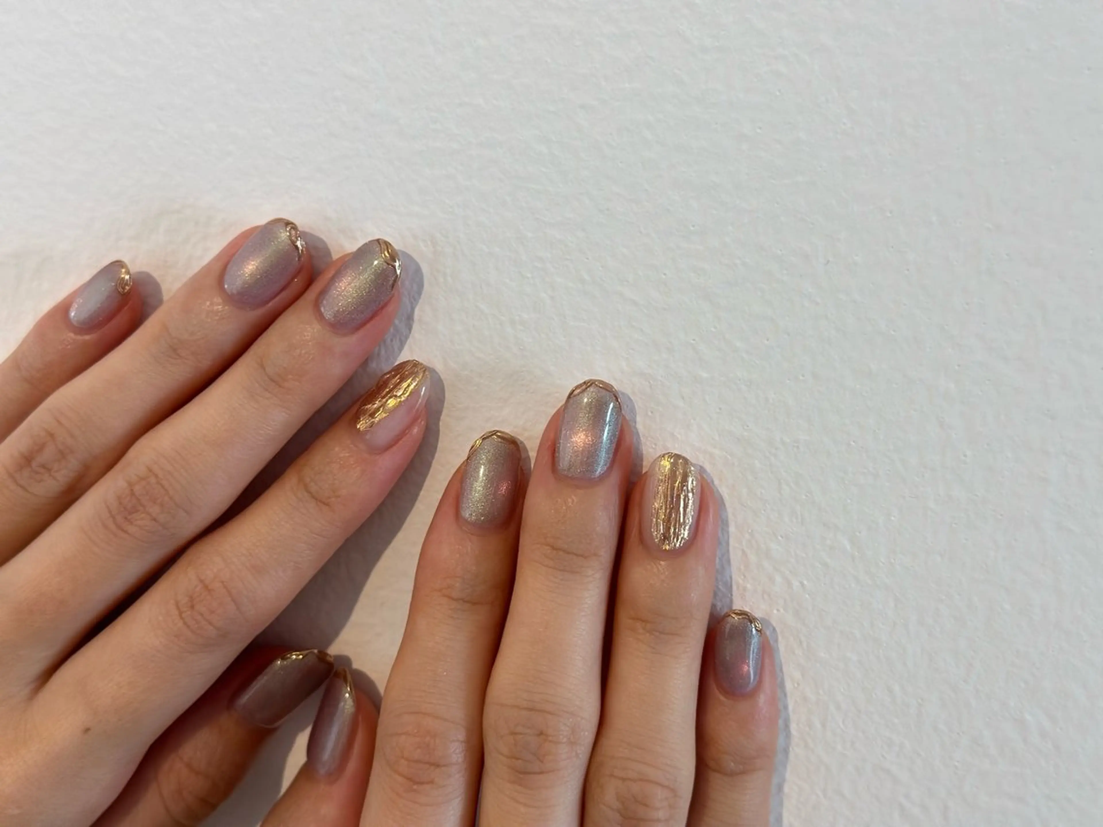 ネイル マグネットネイル ミラーネイル ハンドネイル Flow nail所属・山本 七海のネイルデザイン