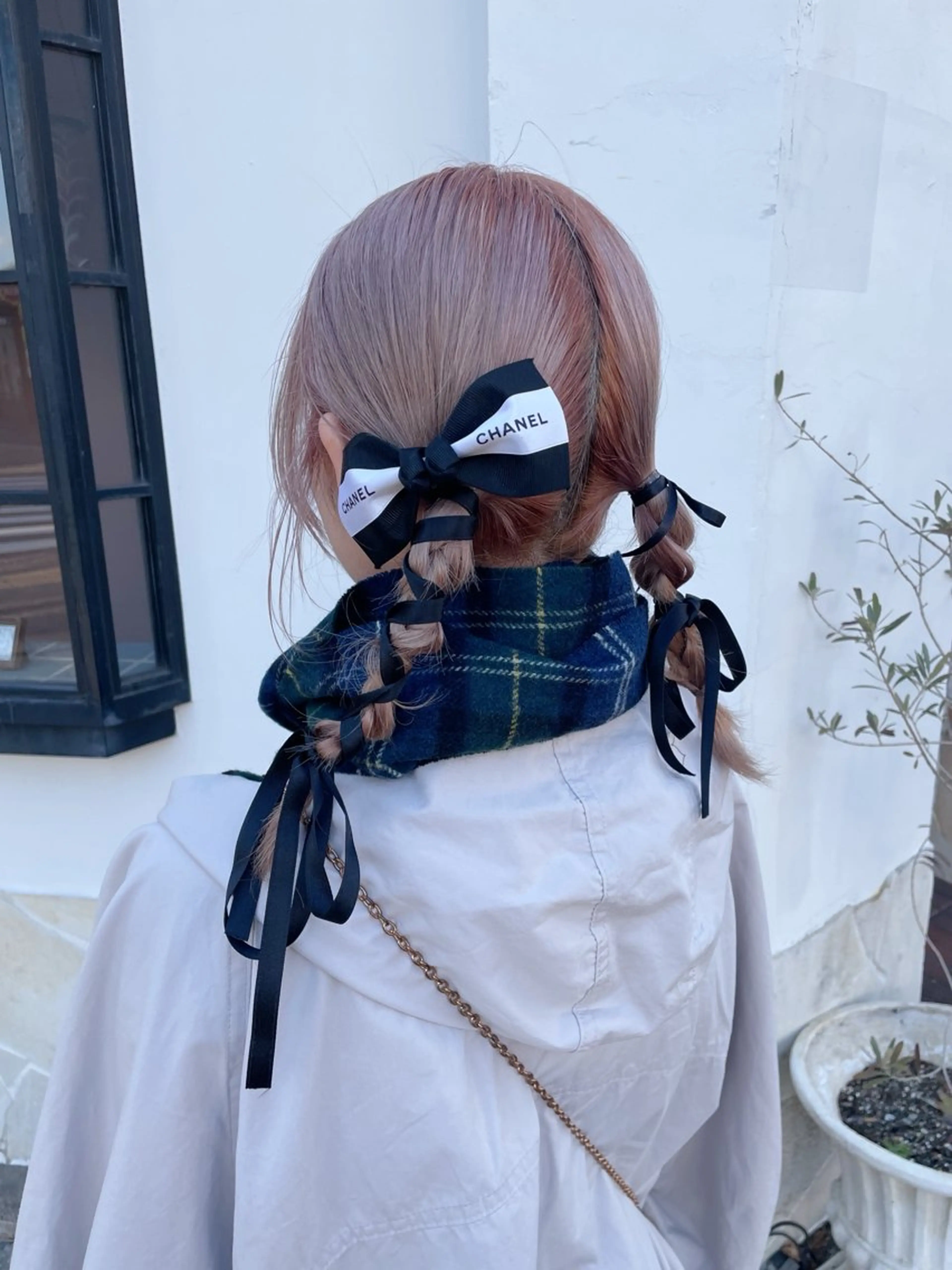 ミディアム ヘアアレンジ 結婚式・ブライダル なつき/艶ピンク/ girly hairのヘアスタイル