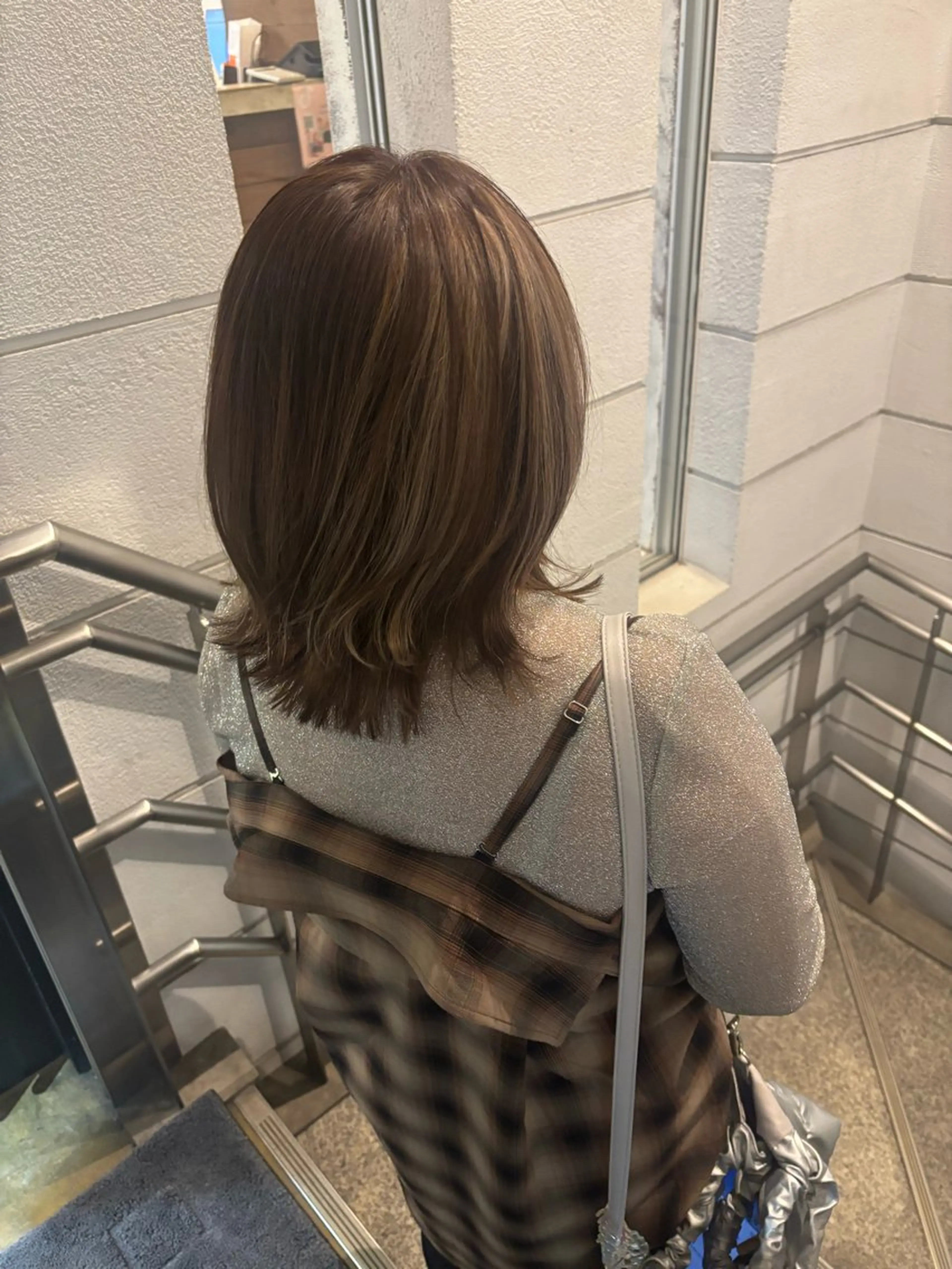 ミディアム ボブ イトウ ユイ/カット モデル/暖色カラーのヘアスタイル