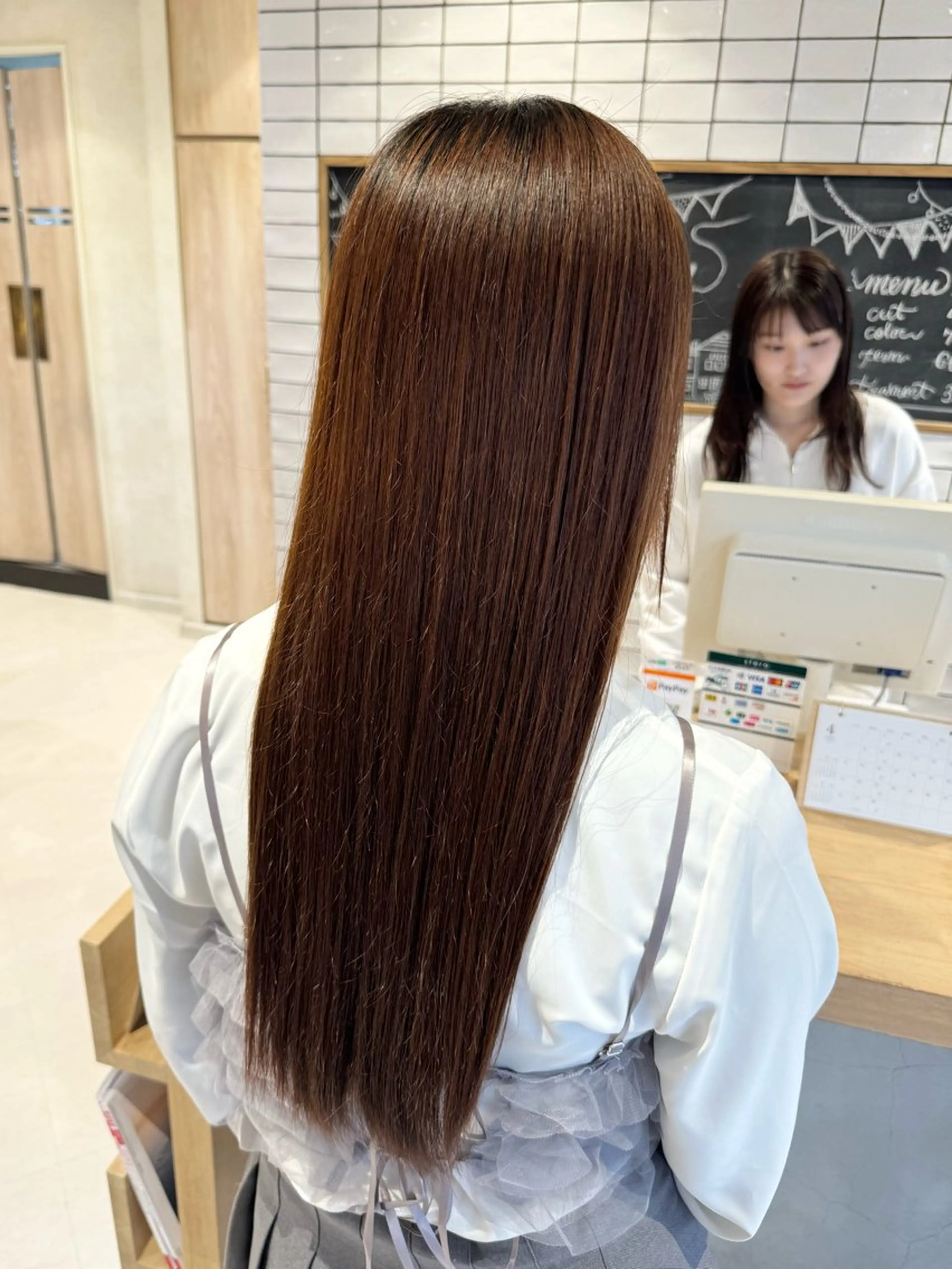 ロング カラー ヘアカラー トリートメント 艶カラー/暖色カラー /透明感/ryutoのヘアスタイル