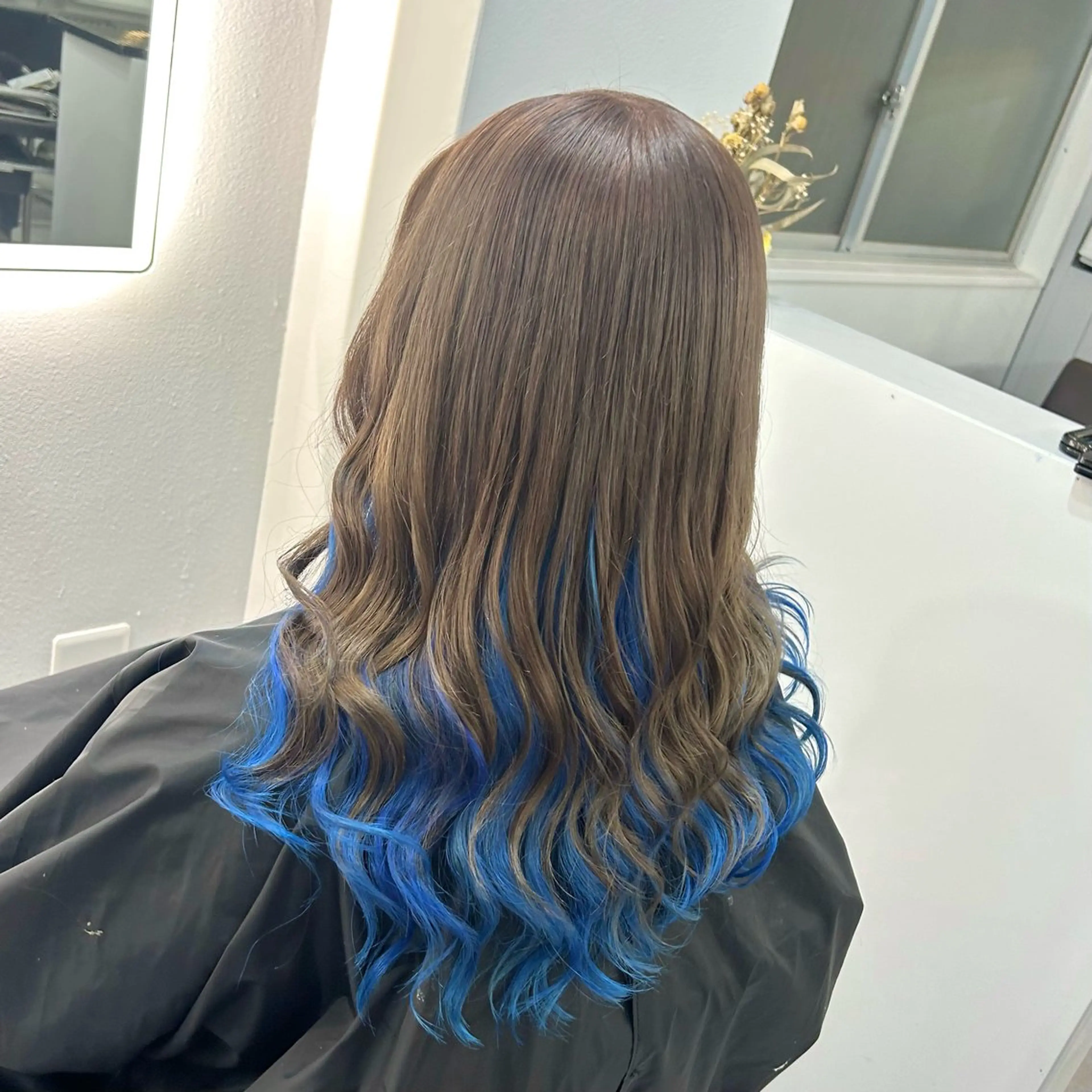 カラー ベージュカラー ブリーチ ダブルカラー グレージュ ハイトーンカラー ミルクティーベージュ /ピンク/大阪/堀江のヘアスタイル