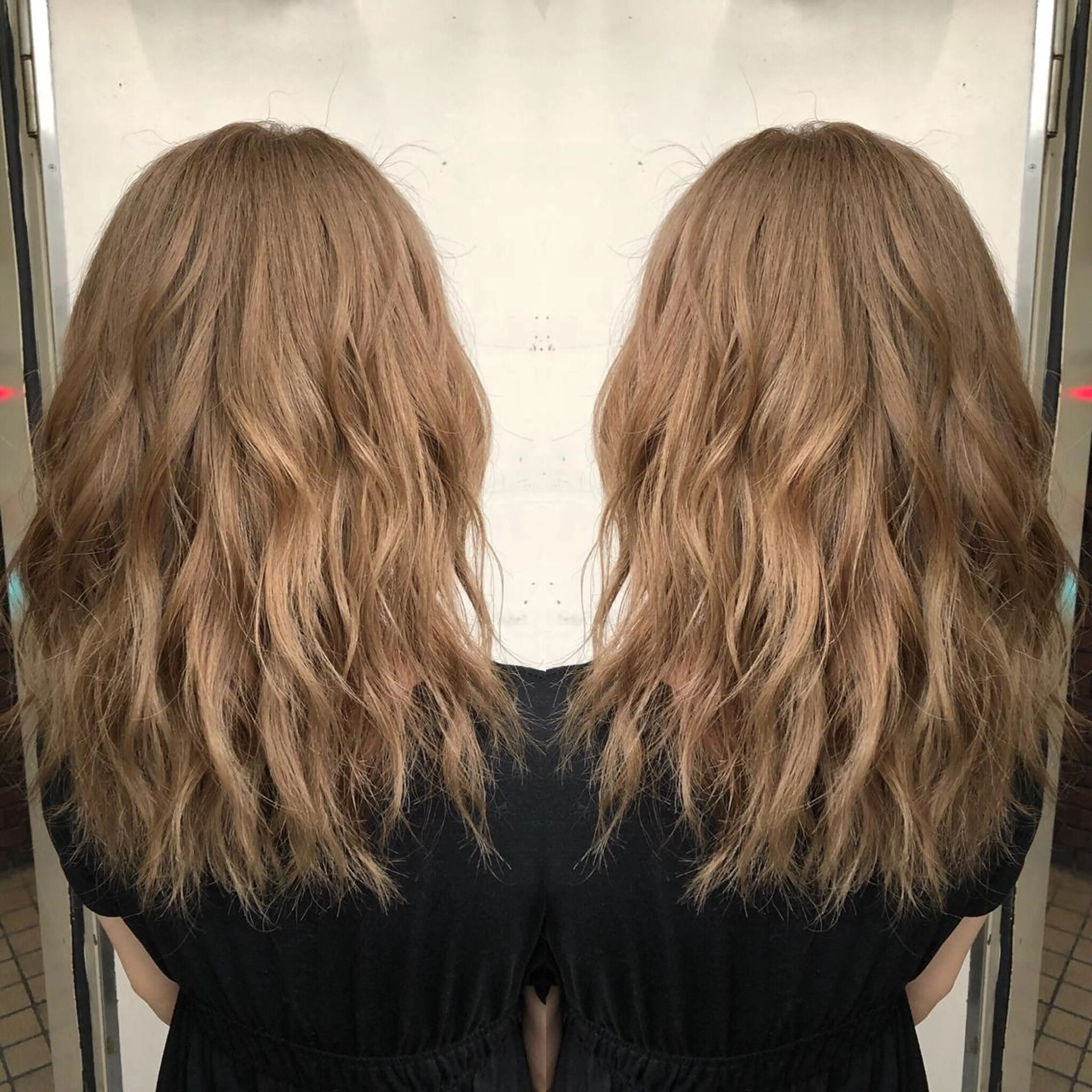 ミディアム カラー kr2s アメ村のヘアスタイル