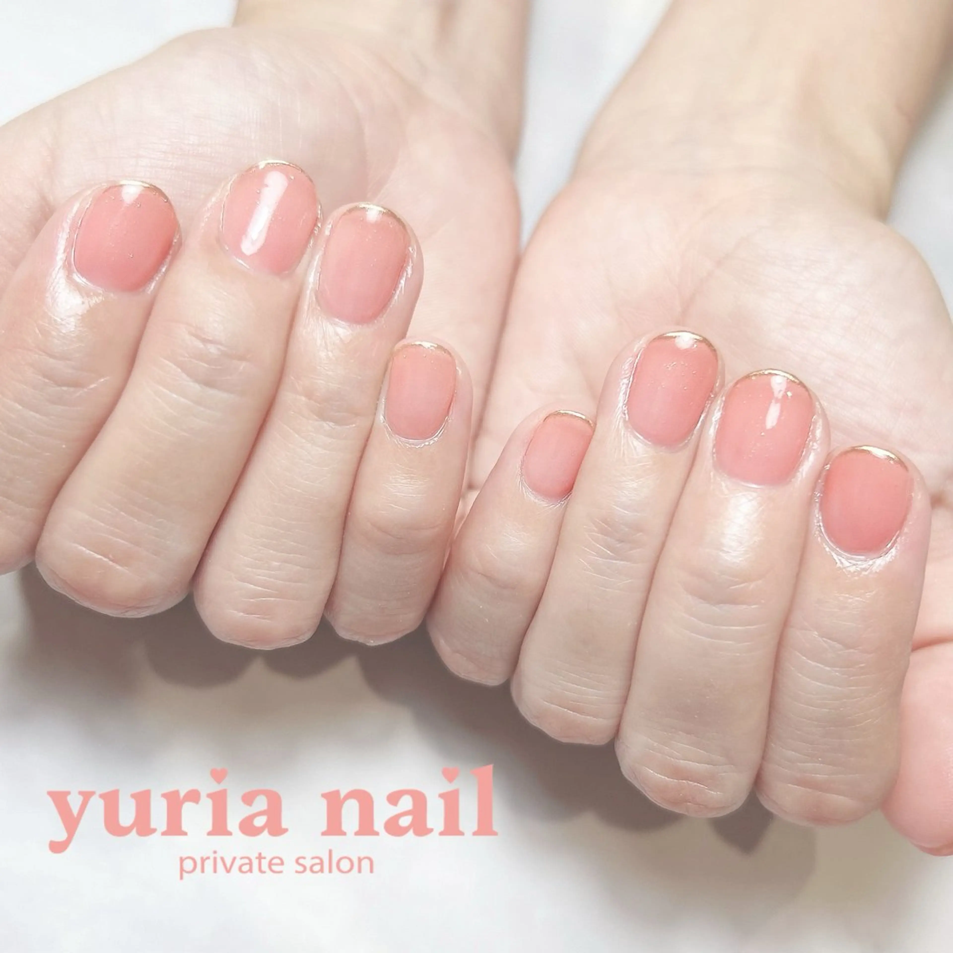 ネイル ジェルネイル ミラーネイル ピンク ハンドネイル 小林 ゆりあのネイルデザイン