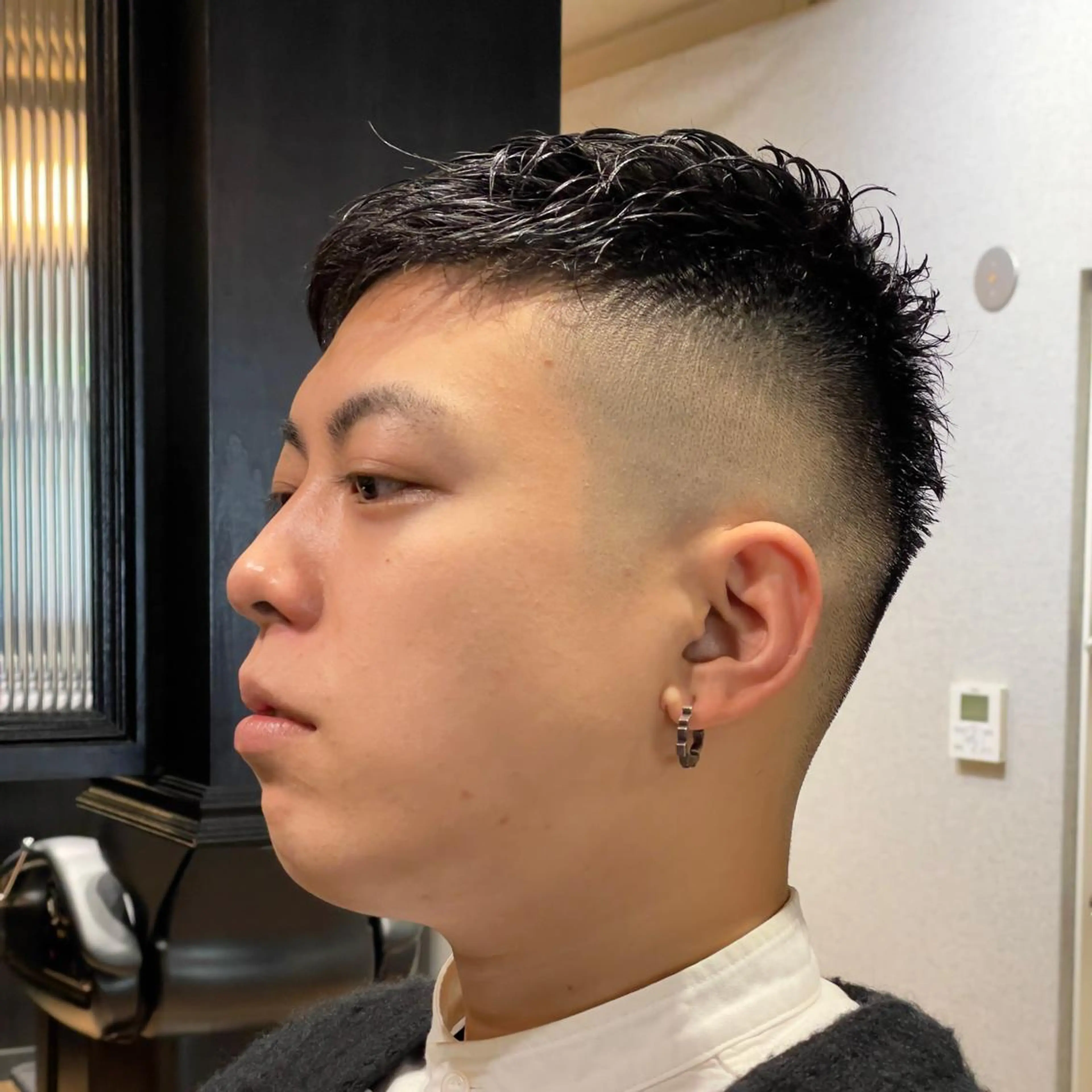 ショート メンズ フェードカット カット ヘアセット メンズ眉毛ワックス 青山英憲のヘアスタイル