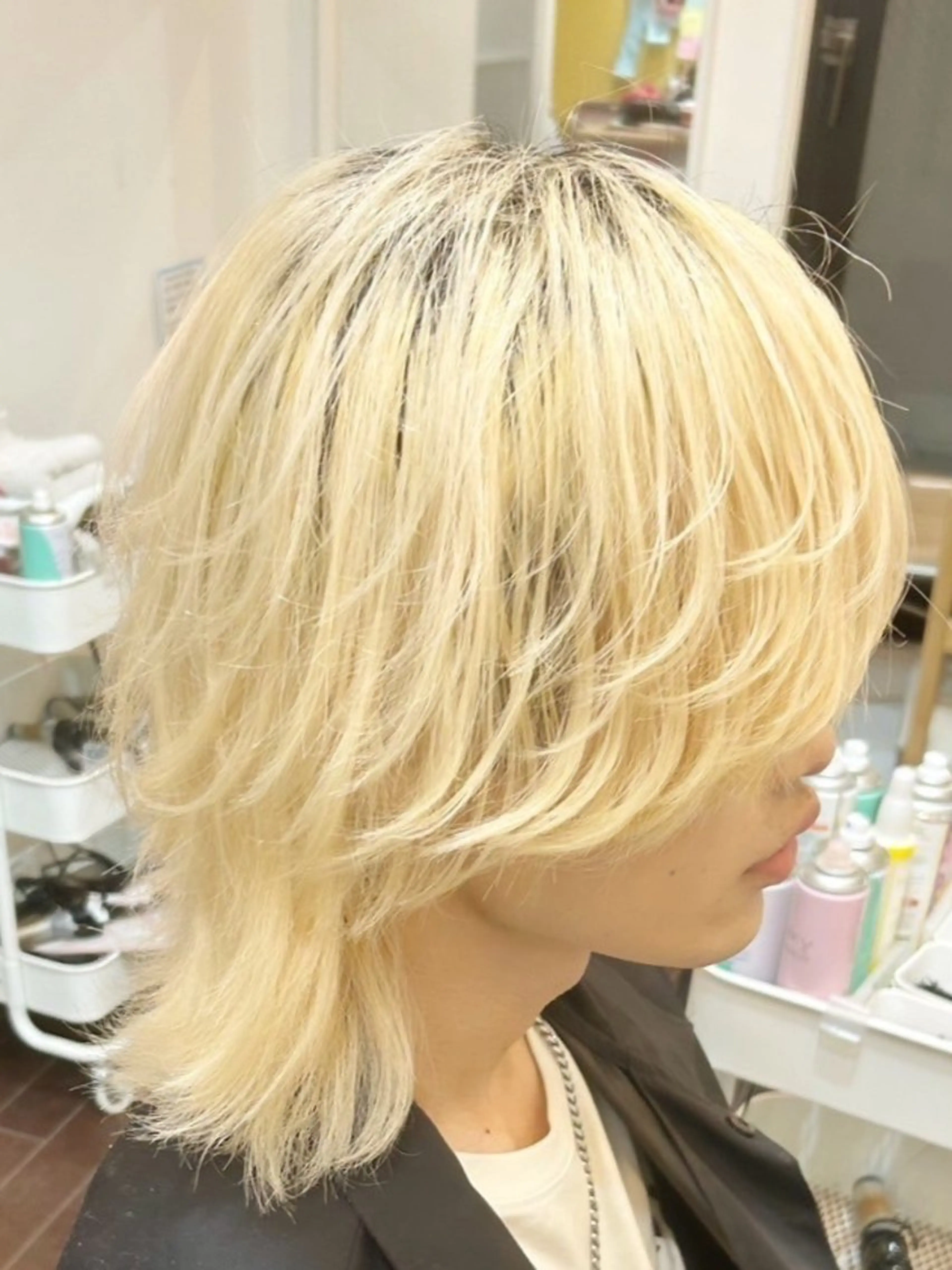 メンズ ヘアアレンジ メンズ韓国風 ヘアセットサロン ボイボイのヘアスタイル