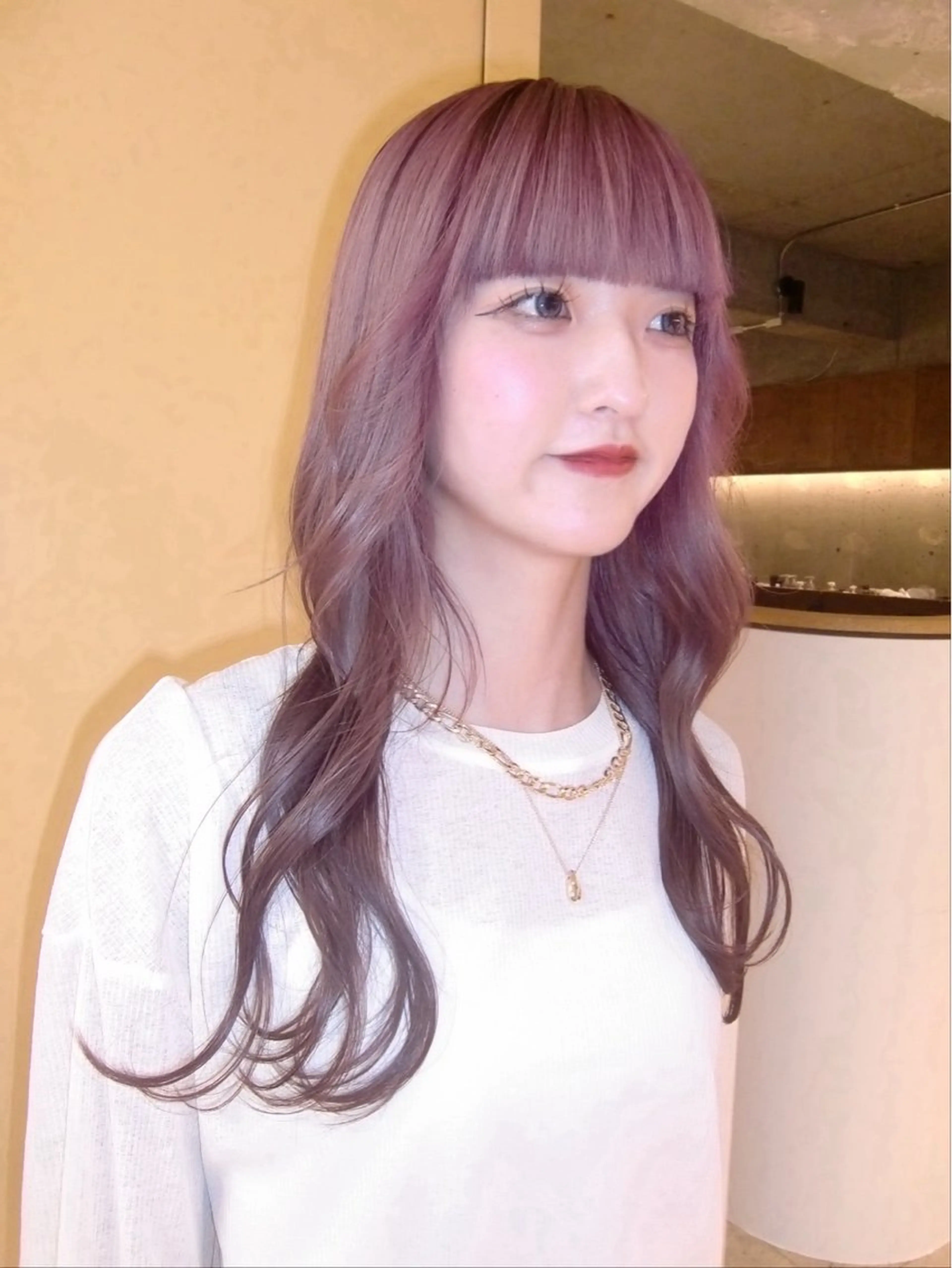 ロング カラー ブリーチ ラベンダーカラー ラベンダーピンク ピンクカラー ヘアカラー 名駅/カラーモデル/ masaki⠀のヘアスタイル