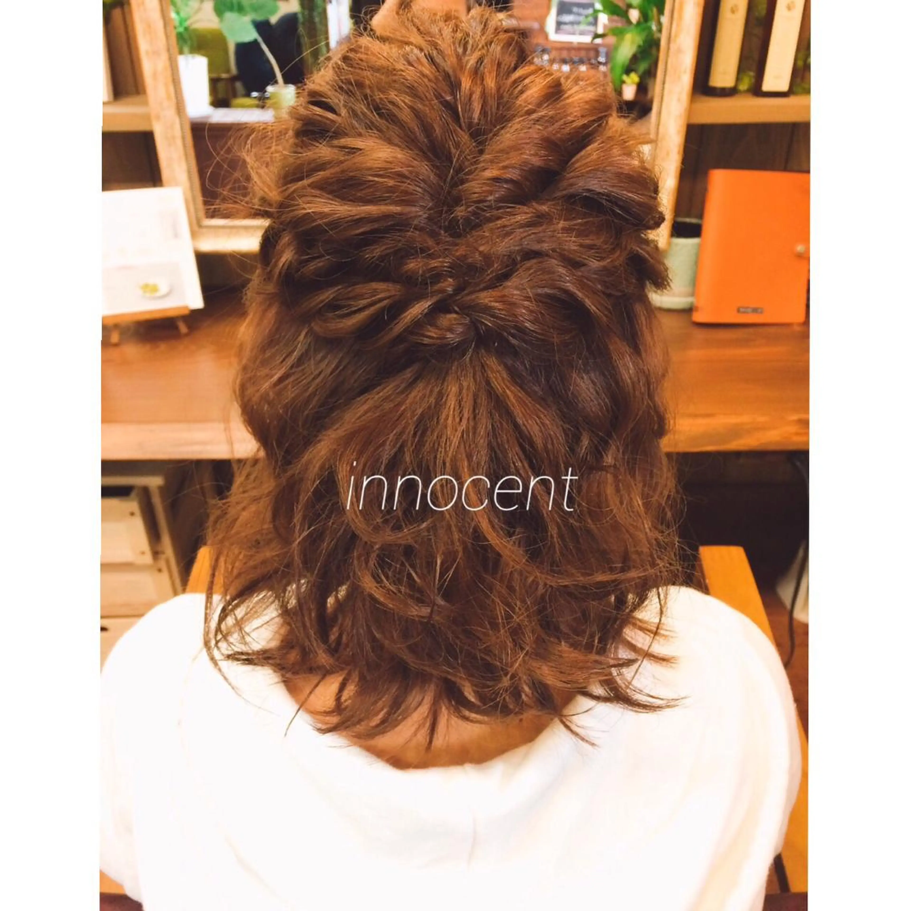 ヘアアレンジ ハーフアップ innocent×hairdesign所属・hamada ikumiのヘアスタイル