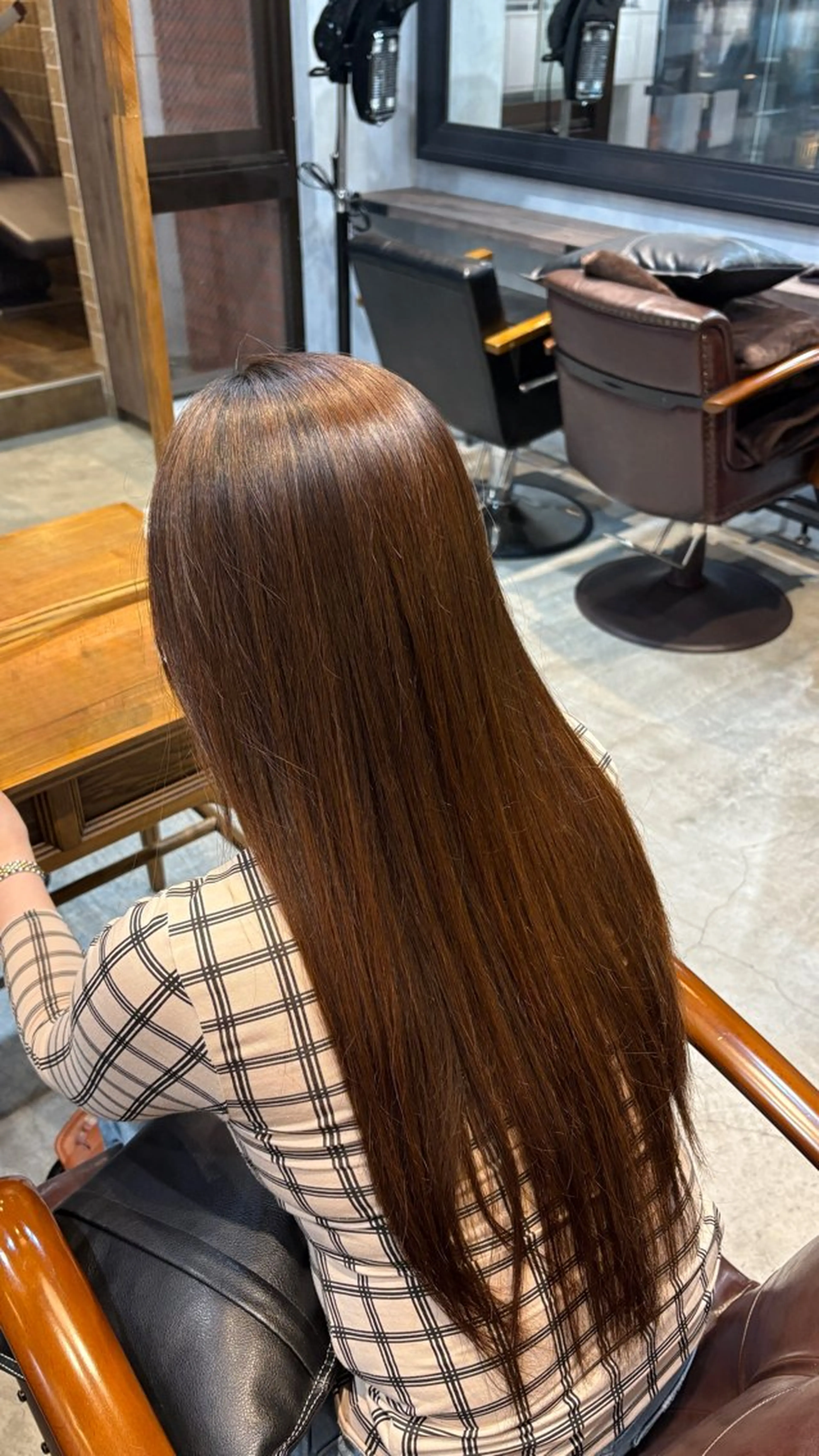 ロング 縮毛矯正 縮毛矯正 りん/神楽坂 English okのヘアスタイル
