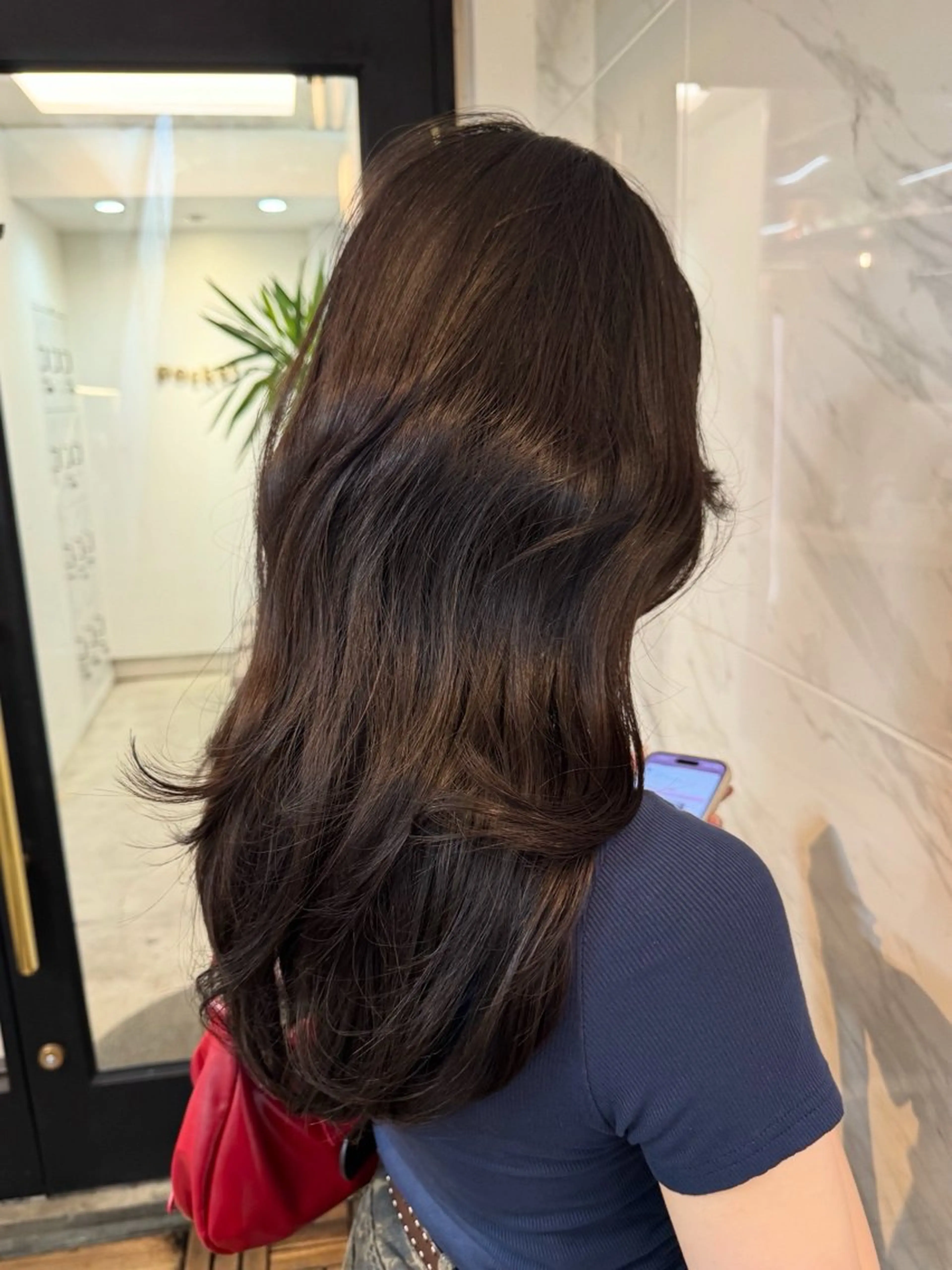 ロング カラー 透明感カラー グレージュ カット ヘアカラー トリートメント Pocket仙台 💚モエリのヘアスタイル