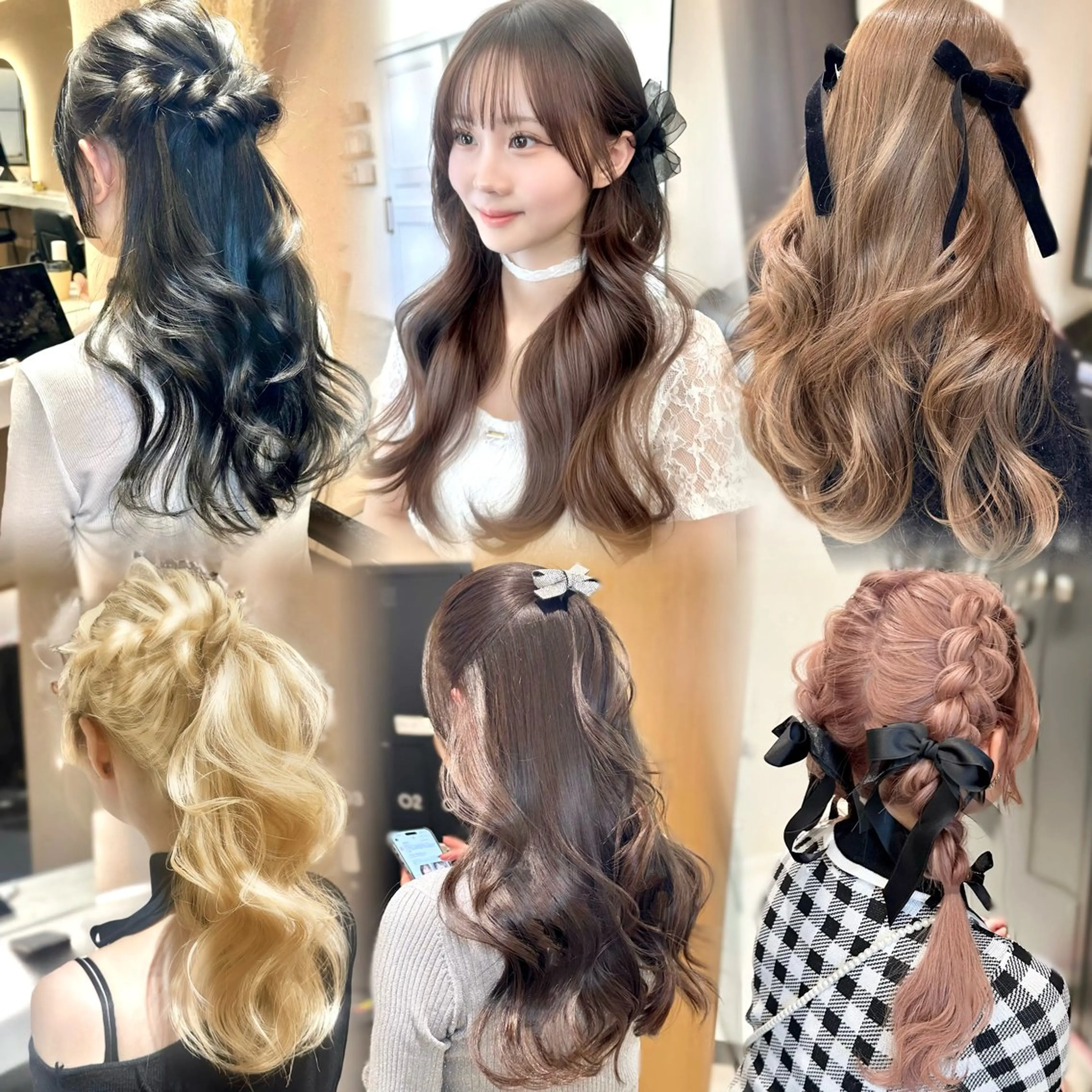 ロング ヘアアレンジ カット ヘアセット 顔周りcut/ 艶ワンカラー♥ちさきのヘアスタイル