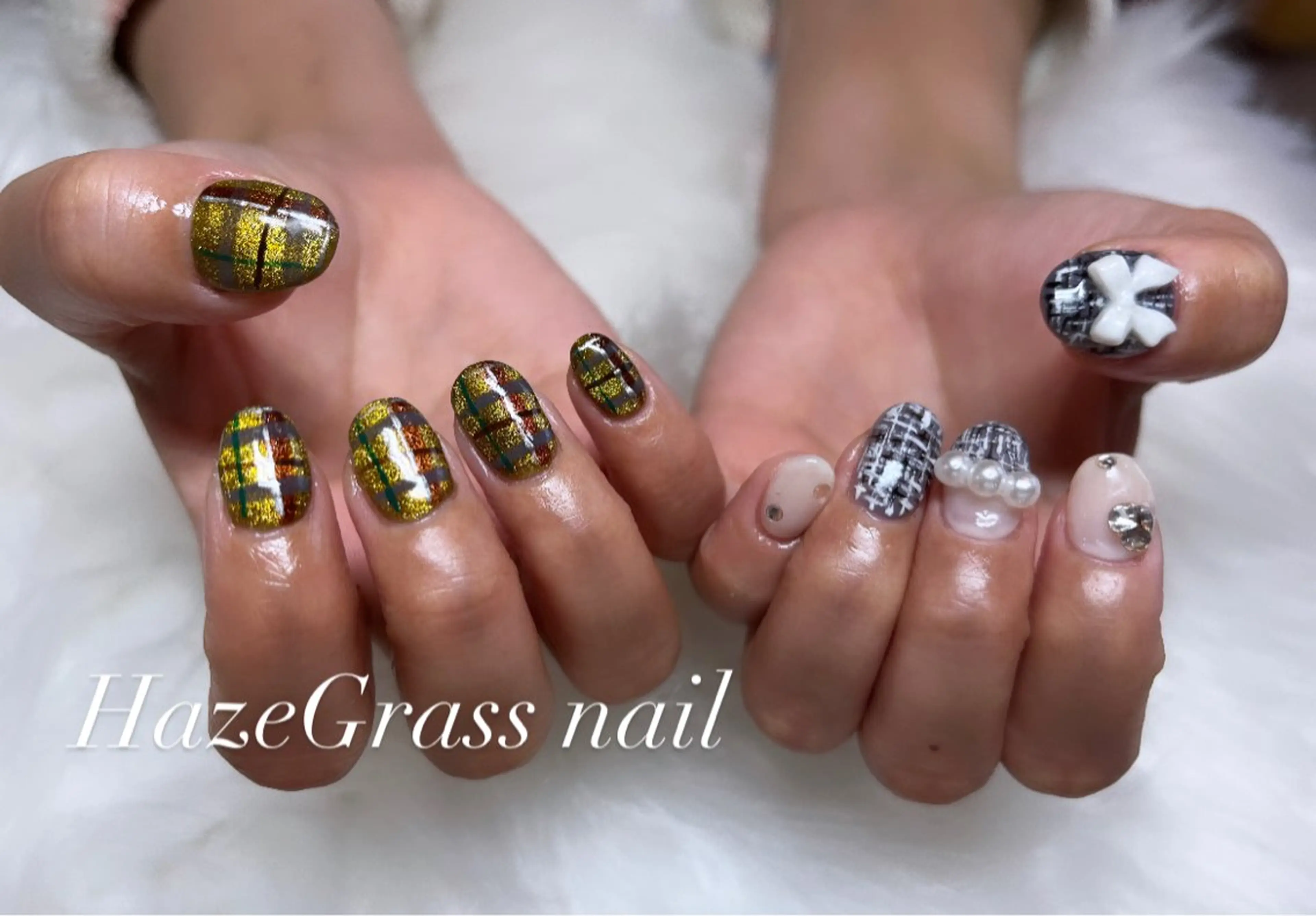 ショート クリスマス HazeGrass NAILのネイルデザイン