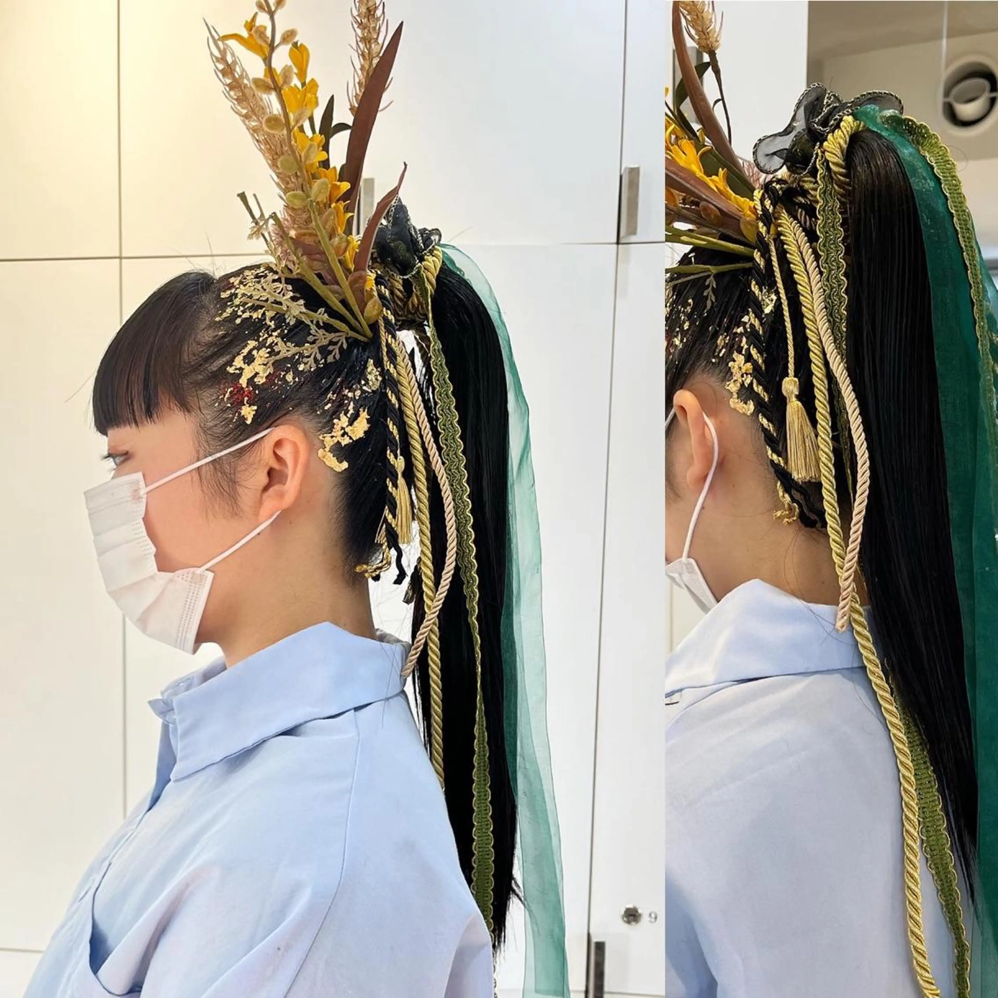 ロング ヘアアレンジ 成人式 ラベンダーベージュ ピンクブラウン レッドブラウン 顔周りカット stylist ◎RUKI.のヘアスタイル