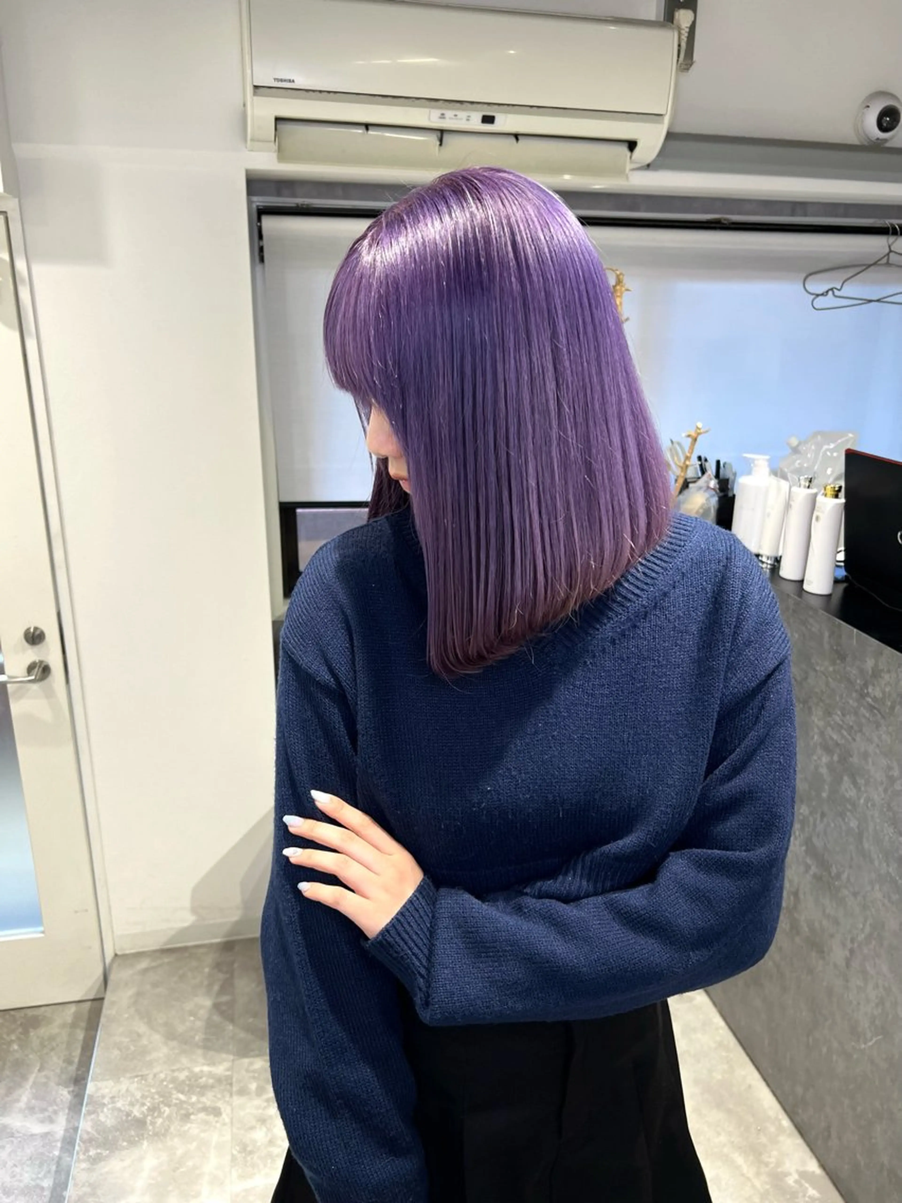 ミディアム カラー ブリーチ ケアブリーチ トリートメント TOMONA👑 ミルクティーレイヤーのヘアスタイル