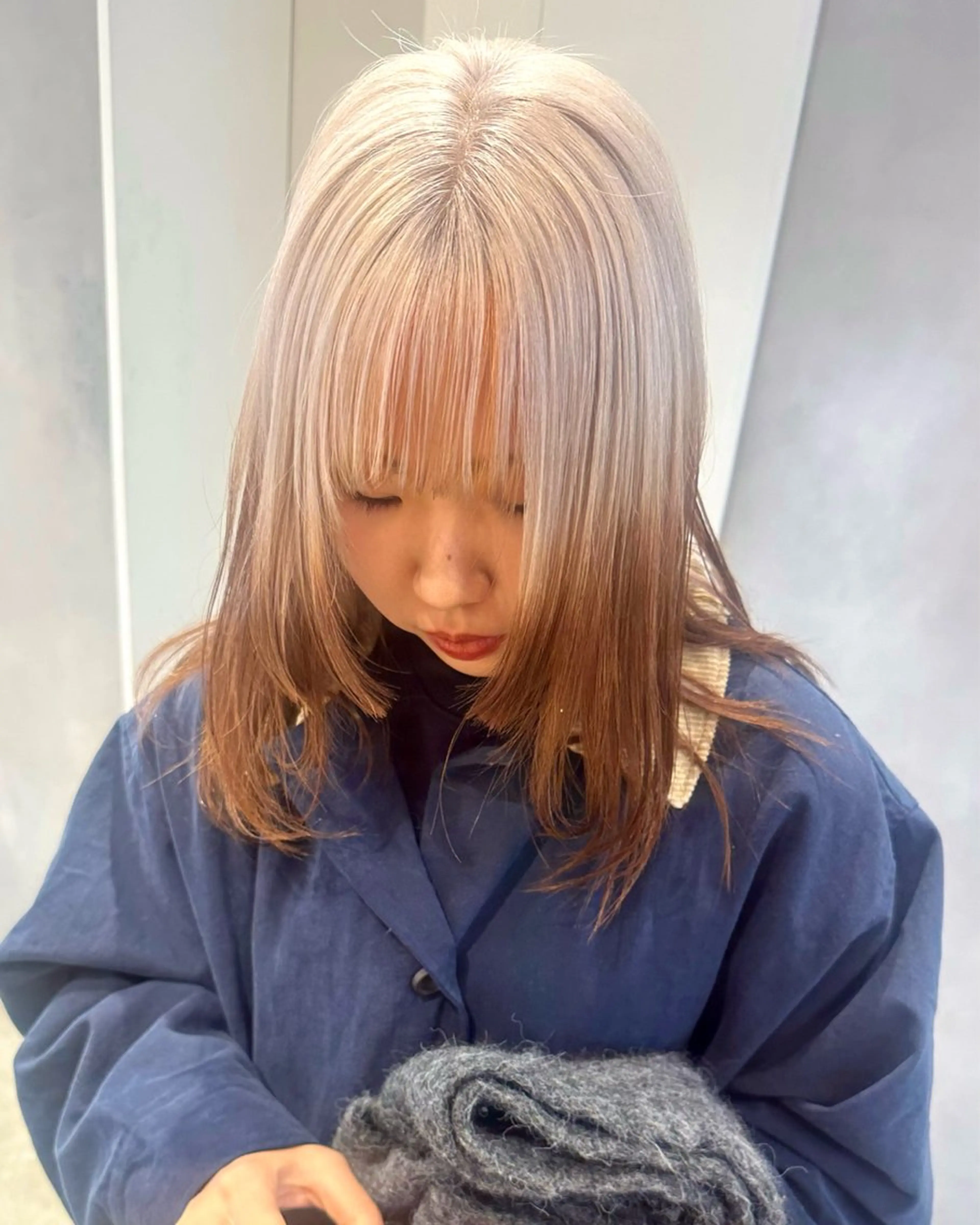 ミディアム カラー カット ヘアカラー トリートメント デザインカラー/パー マ🦖外岡咲希🦖のヘアスタイル