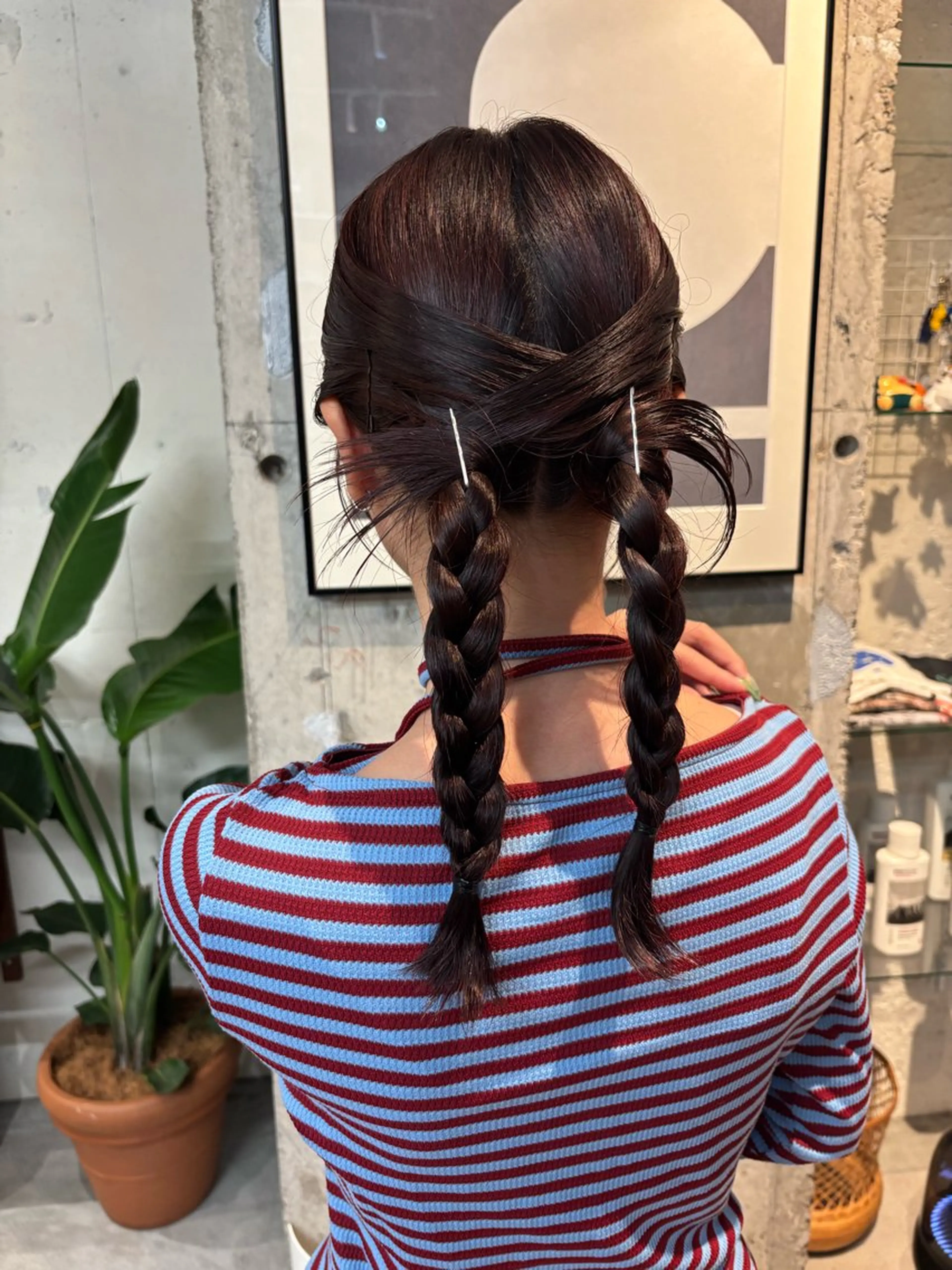ミディアム カラー ヘアカラー トリートメント 永田 愛莉のヘアスタイル