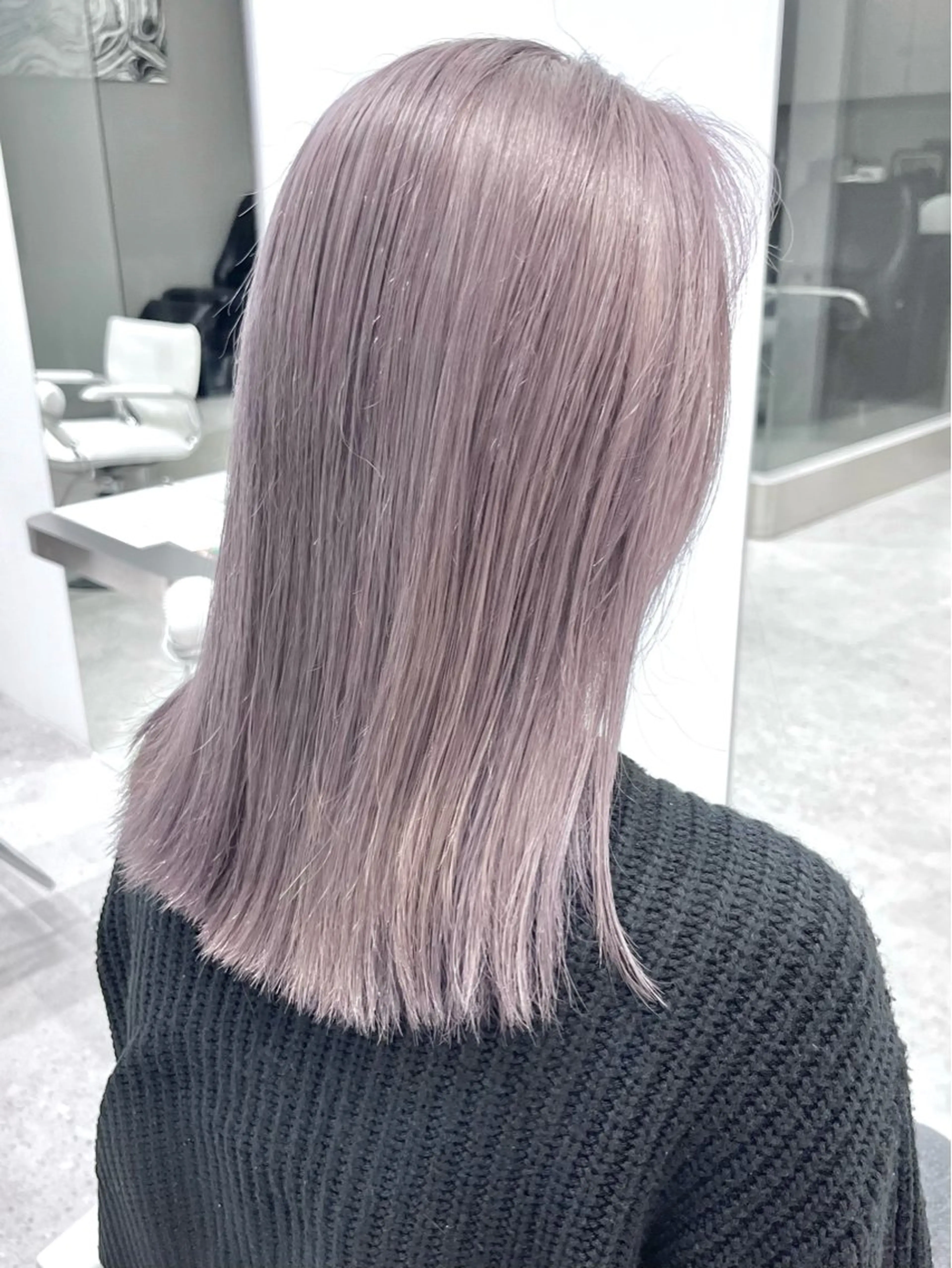ミディアム カラー ラベンダーカラー シルバー 艶カラー ⋆✦ HIROMIのヘアスタイル