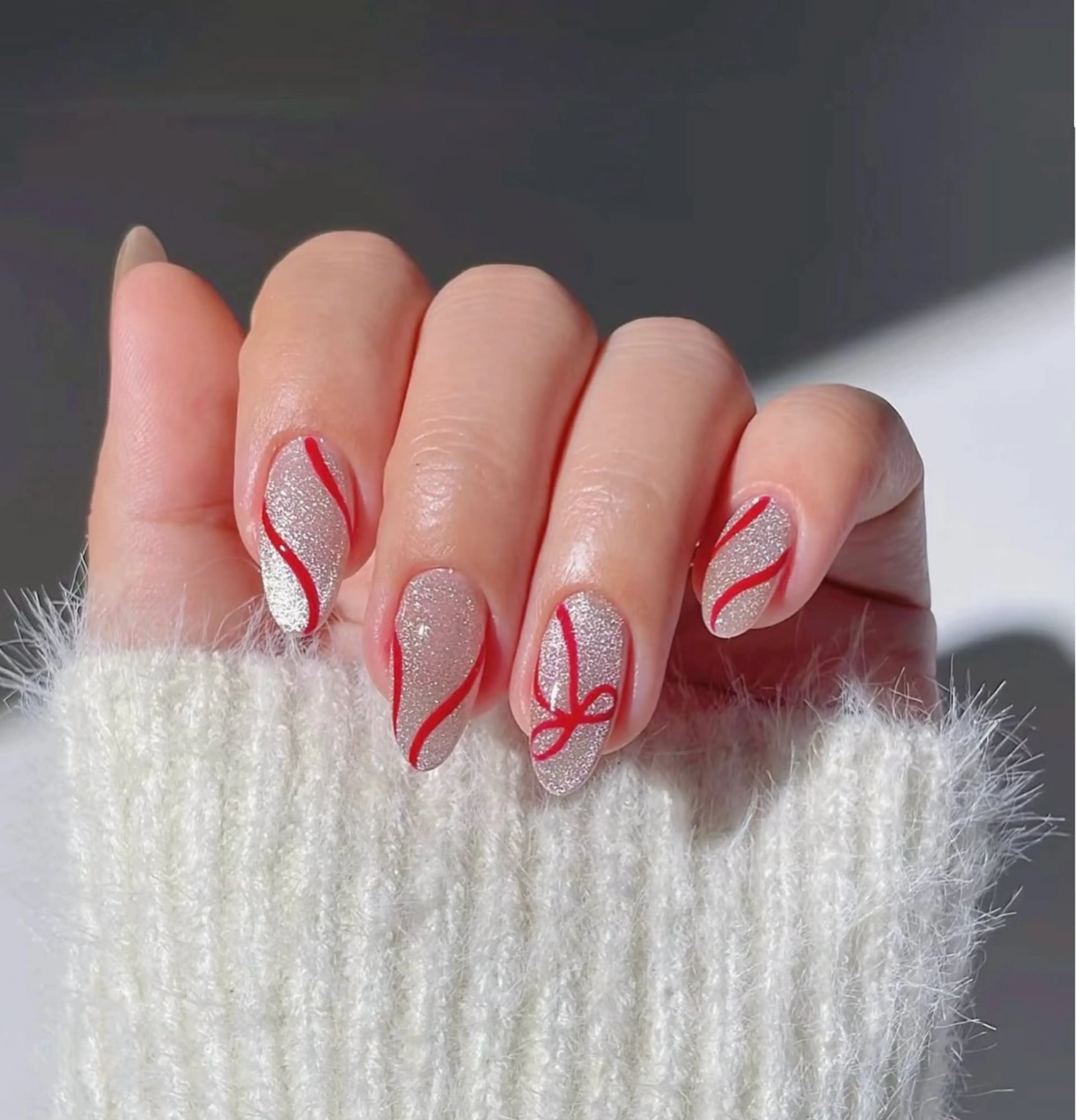 ネイル ツイードネイル 冬ネイル クリスマス YO YOのネイルデザイン