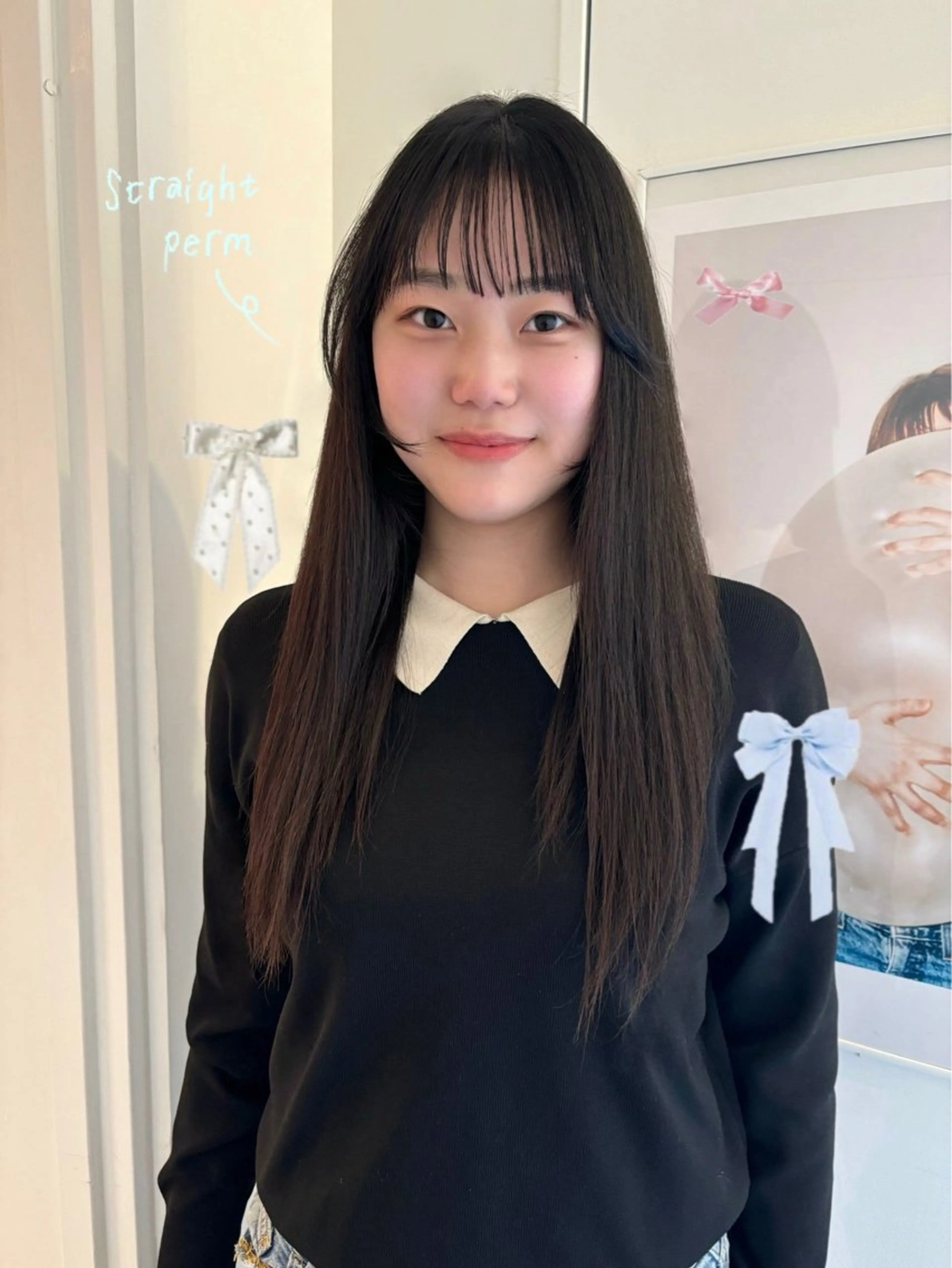 ストレートパーマ＋トリートメント　ロング料金なし🩰の写真