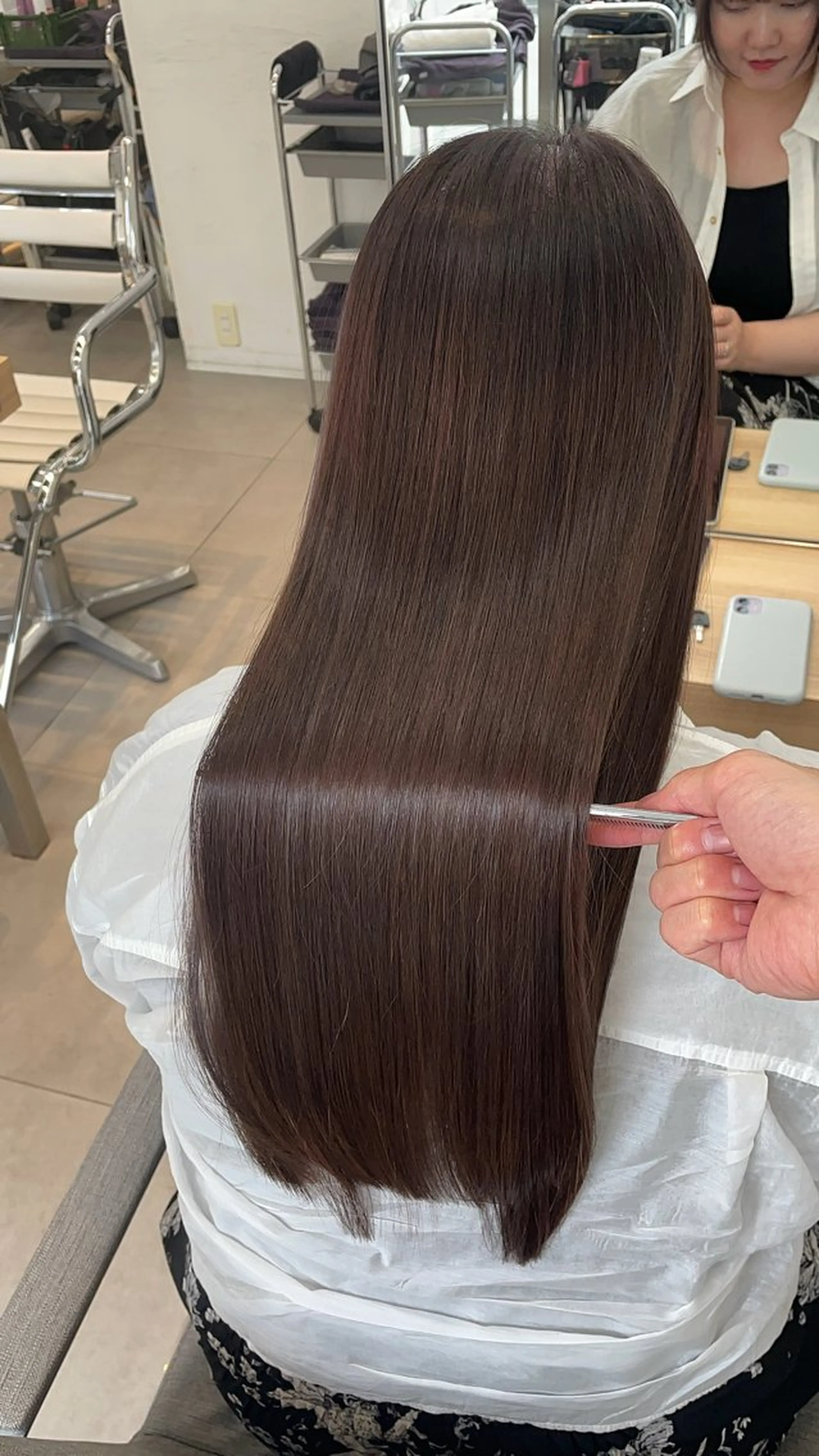 ロング カット 縮毛矯正 トリートメント ヘッドスパ ✨髪質改善✨美髪 矯正🫧小泉のヘアスタイル