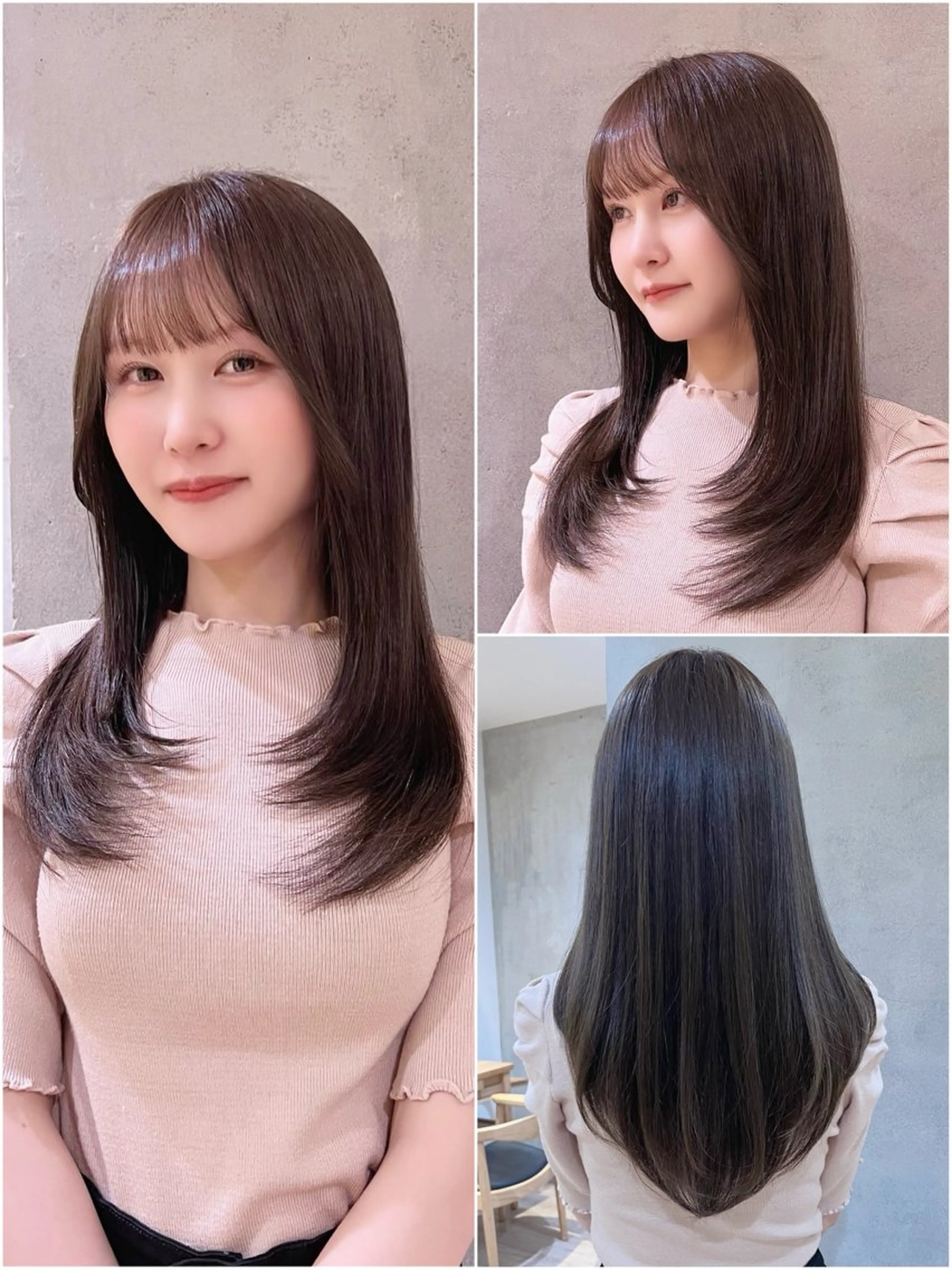 ロング カラー Say.石川葵 ショートボブ前髪のヘアスタイル