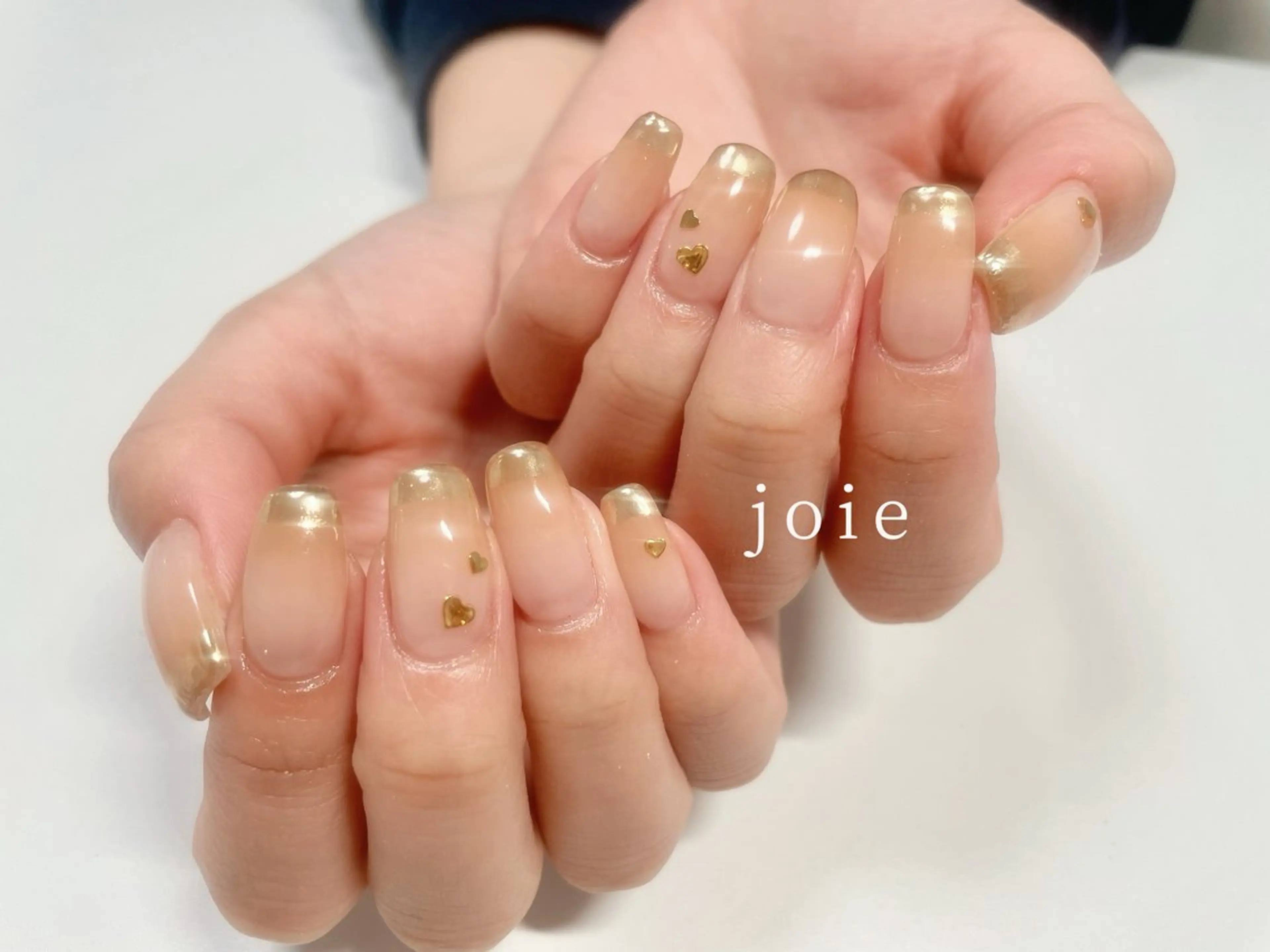 ネイル フレンチネイル ハート キラキラネイル ミラーネイル Nailist Mikuのネイルデザイン