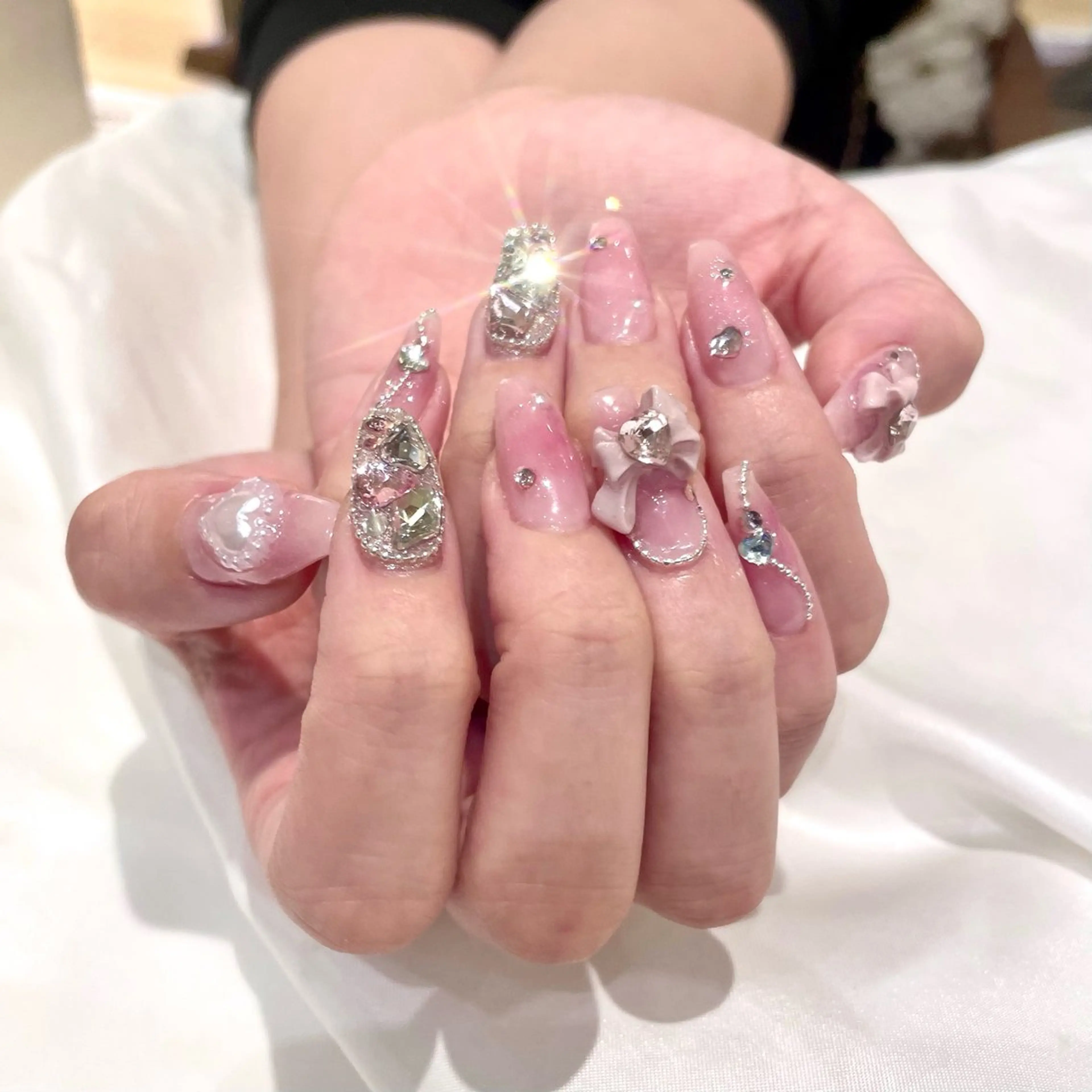 ネイル リボン ゆ きのネイルデザイン