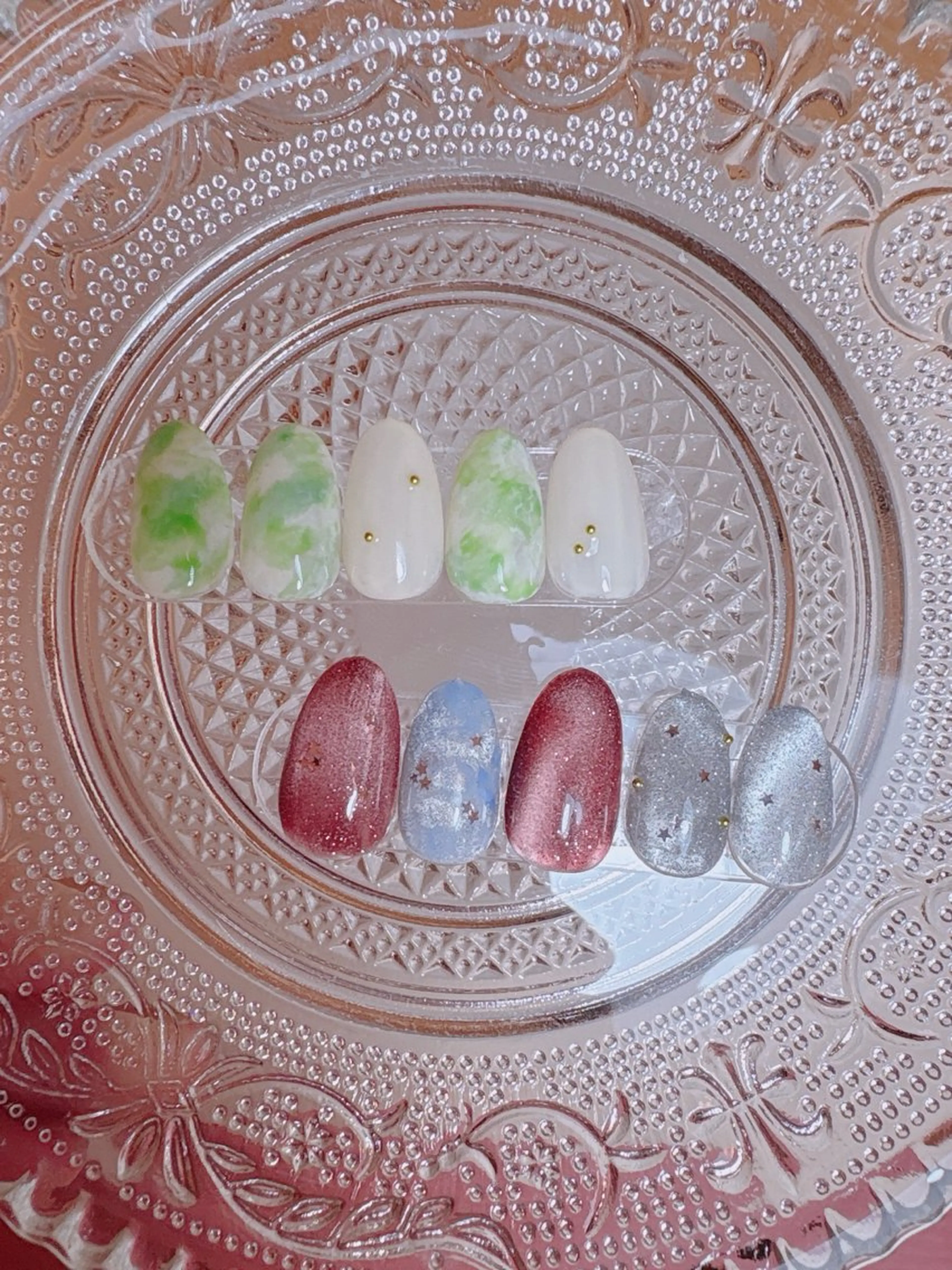 ネイル ドット 大理石ネイル(マーブル) ハンドネイル nail room anのネイルデザイン