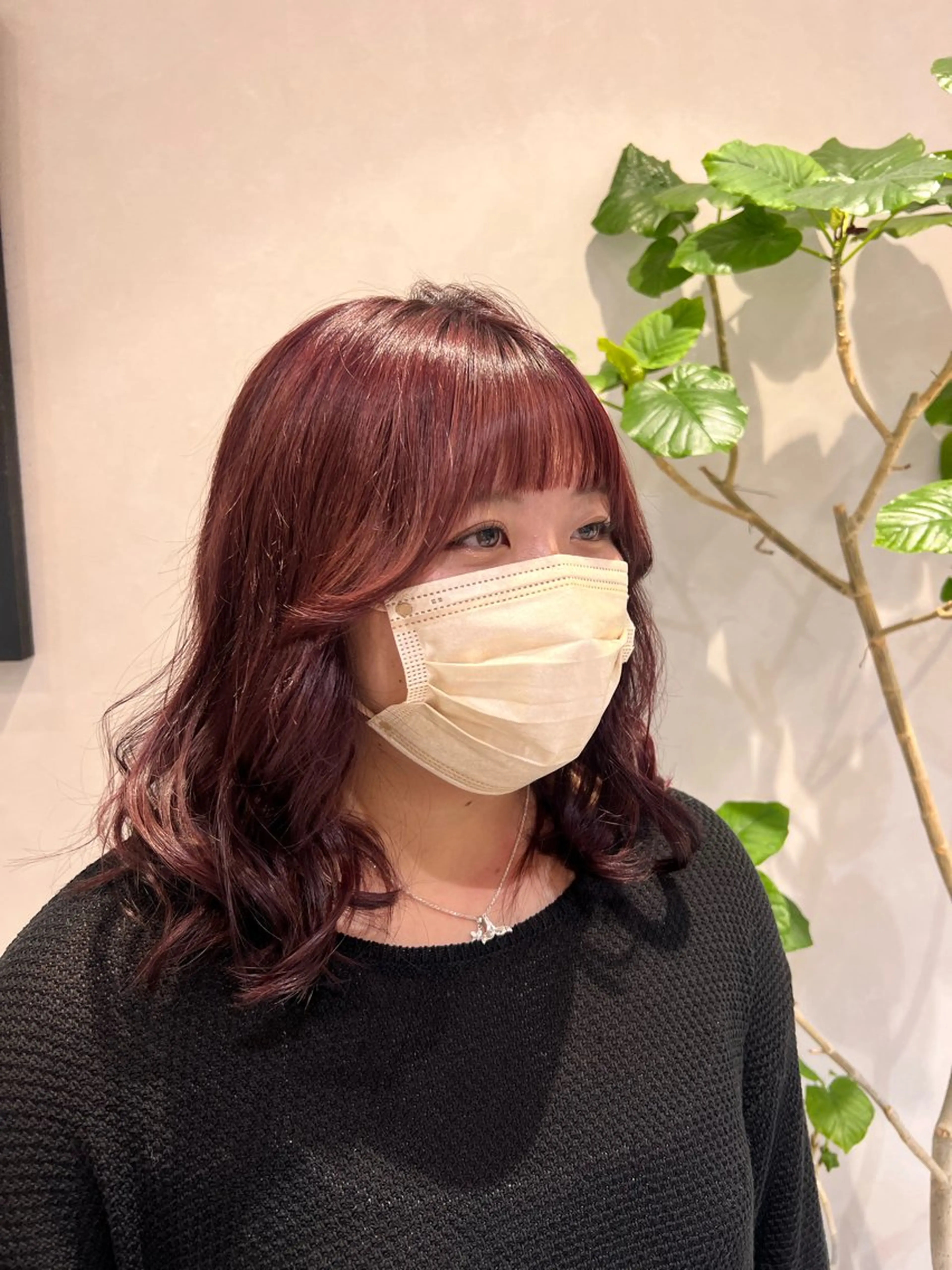 ミディアム ブリーチカラー 〻髪質改善〻アレンジのヘアスタイル