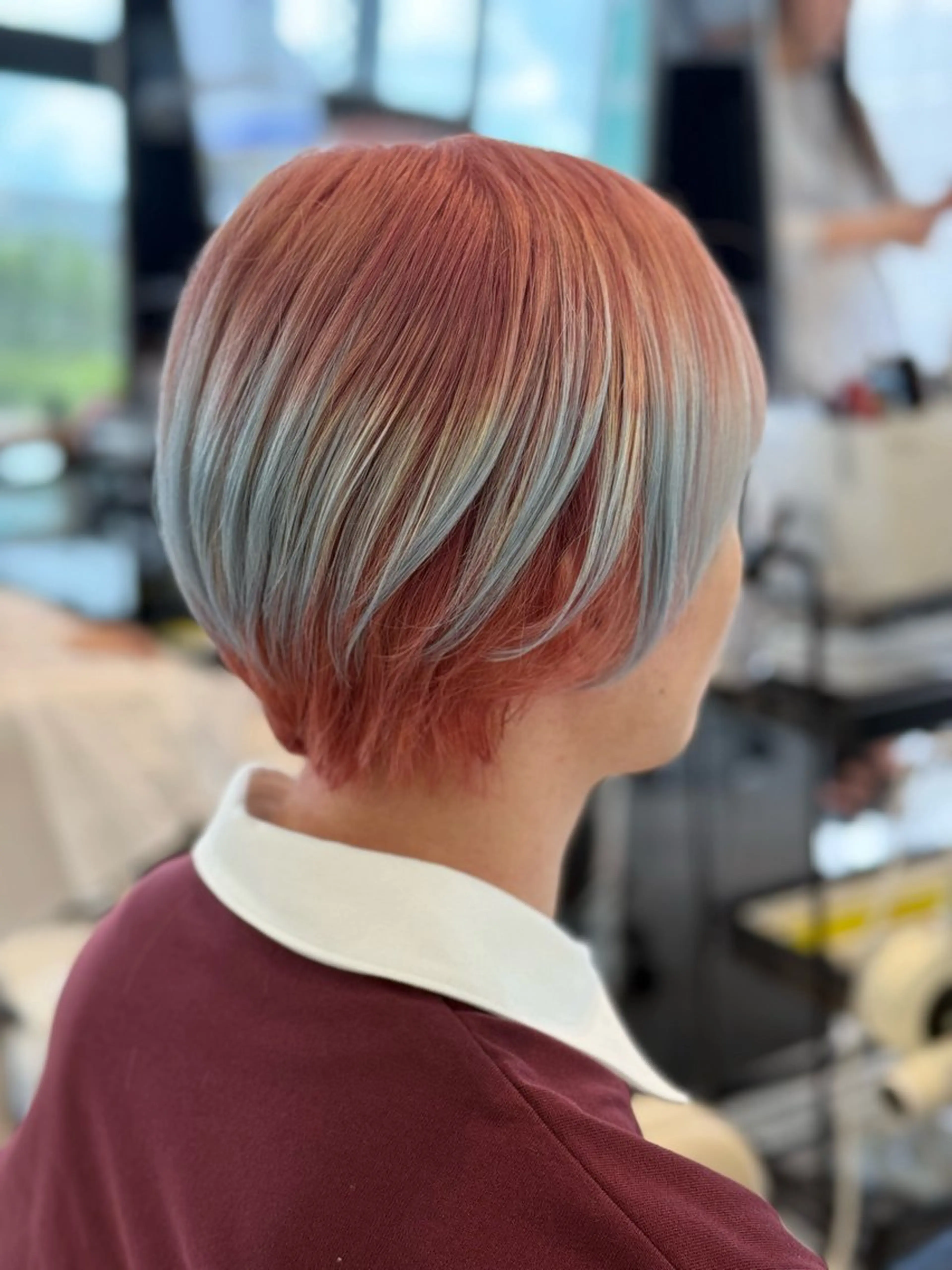 ショート カラー グラデーションカラー ピンクカラー カット ヘアカラー トリートメント 【ショート／カラー】 小野隼広のヘアスタイル