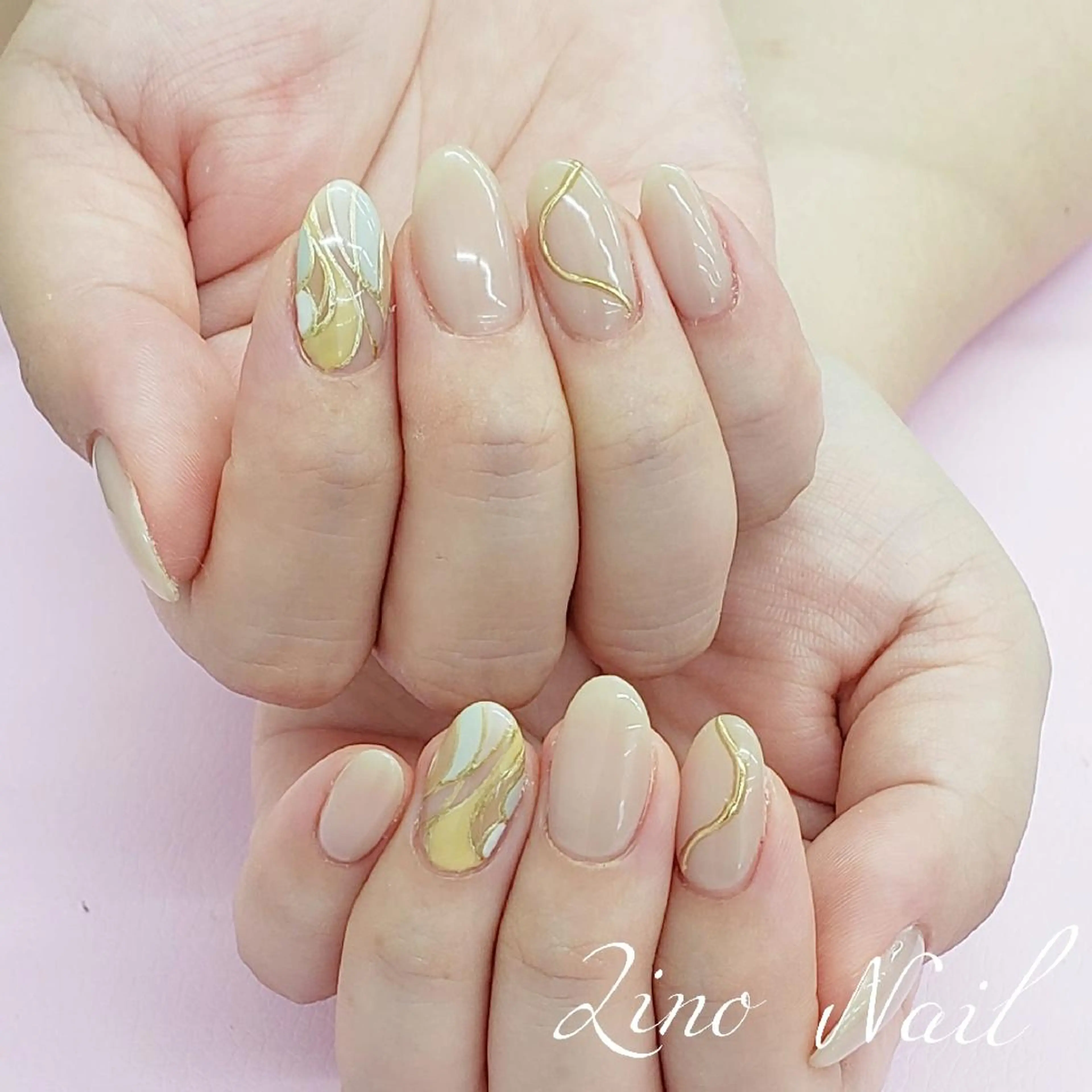 ネイル カジュアル ジェルネイル ミラーネイル ニュアンスネイル オフィスネイル ハンドネイル Lino Nailのネイルデザイン