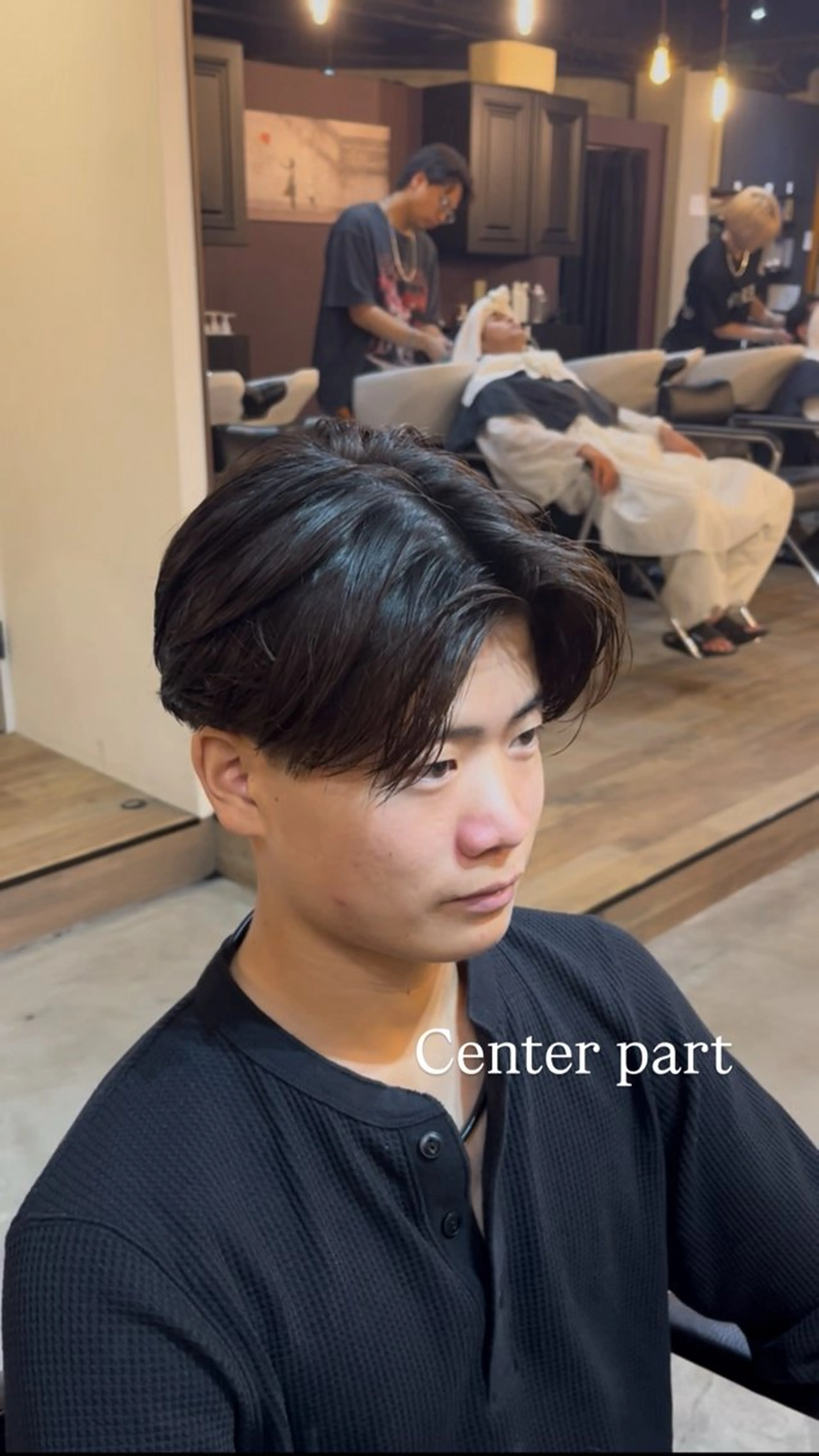ミディアム メンズ センターパート カット 🇺🇸外国人風ヘア 💈N.Yuto💈のヘアスタイル