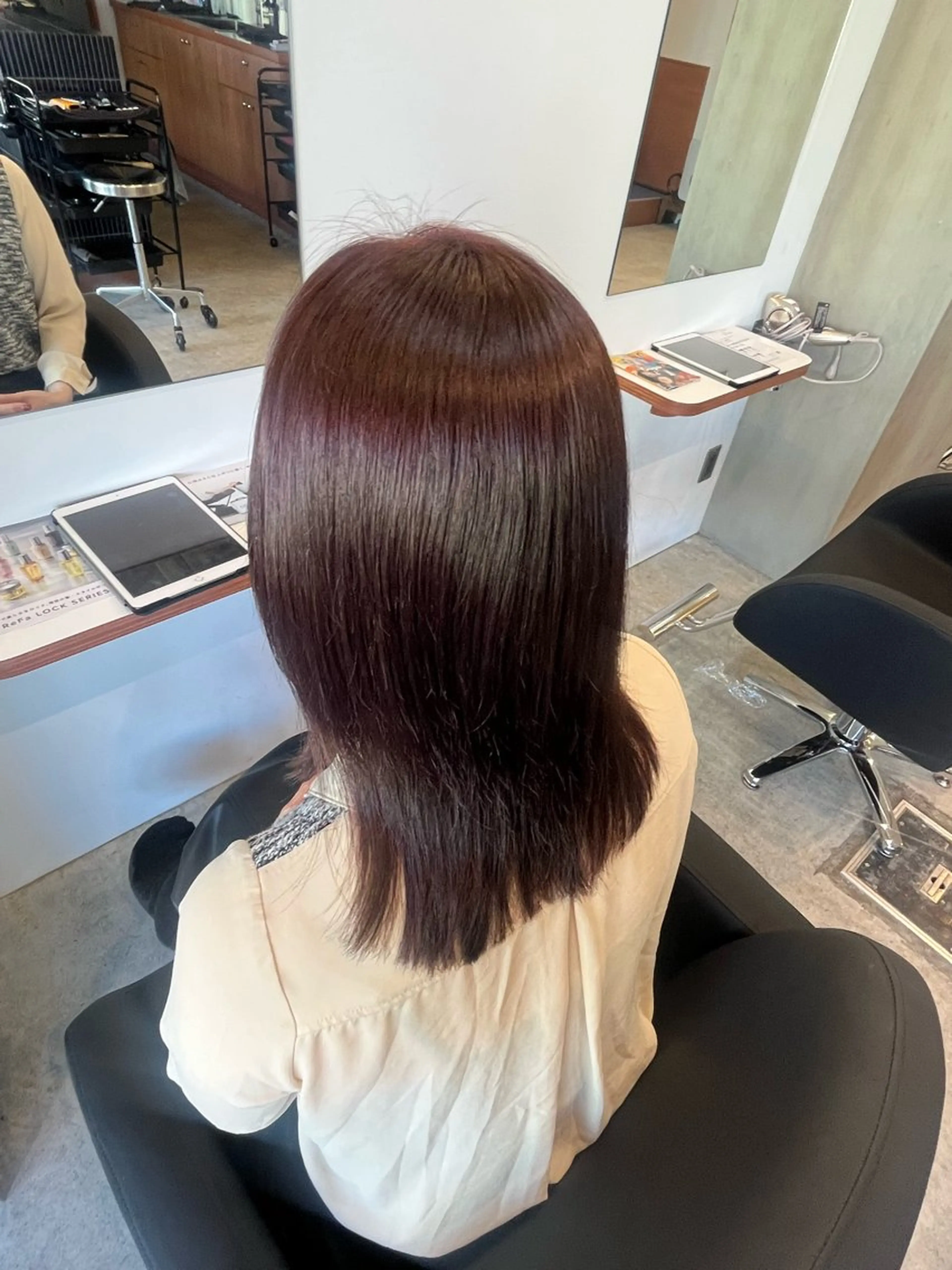 ブリーチなしワンカラー(ロング料金あり)の写真